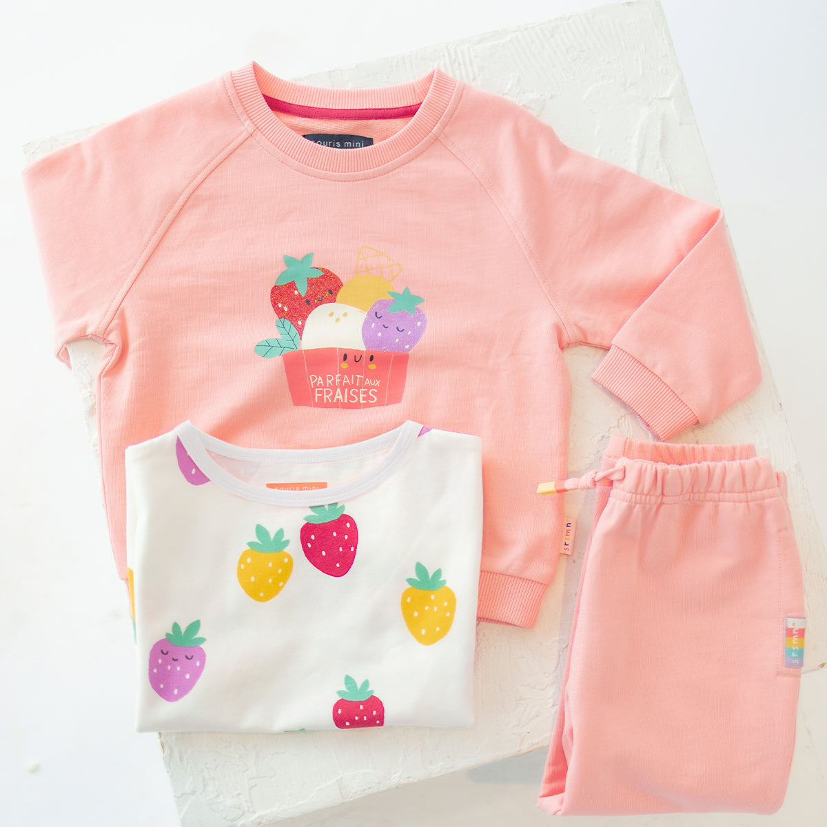 Pantalon rose style jogger, bébé