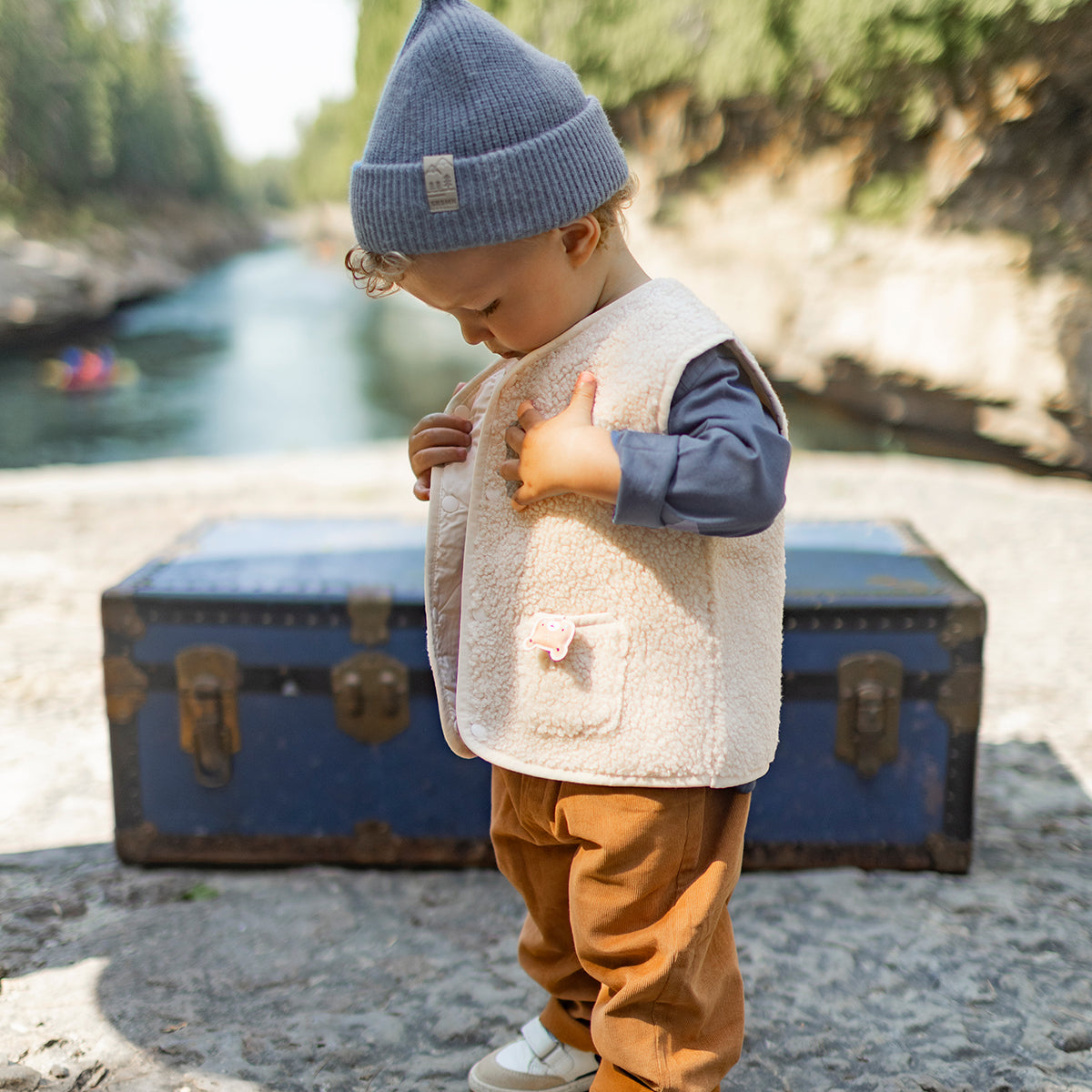 Brown corduroy pants, baby