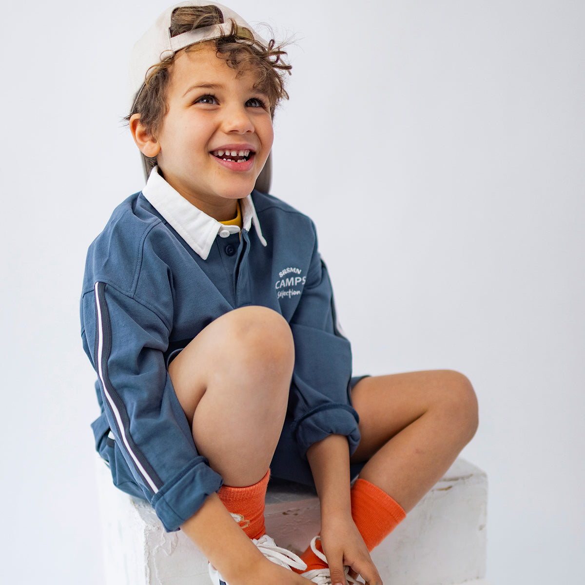 Navy blue polo shirt, child