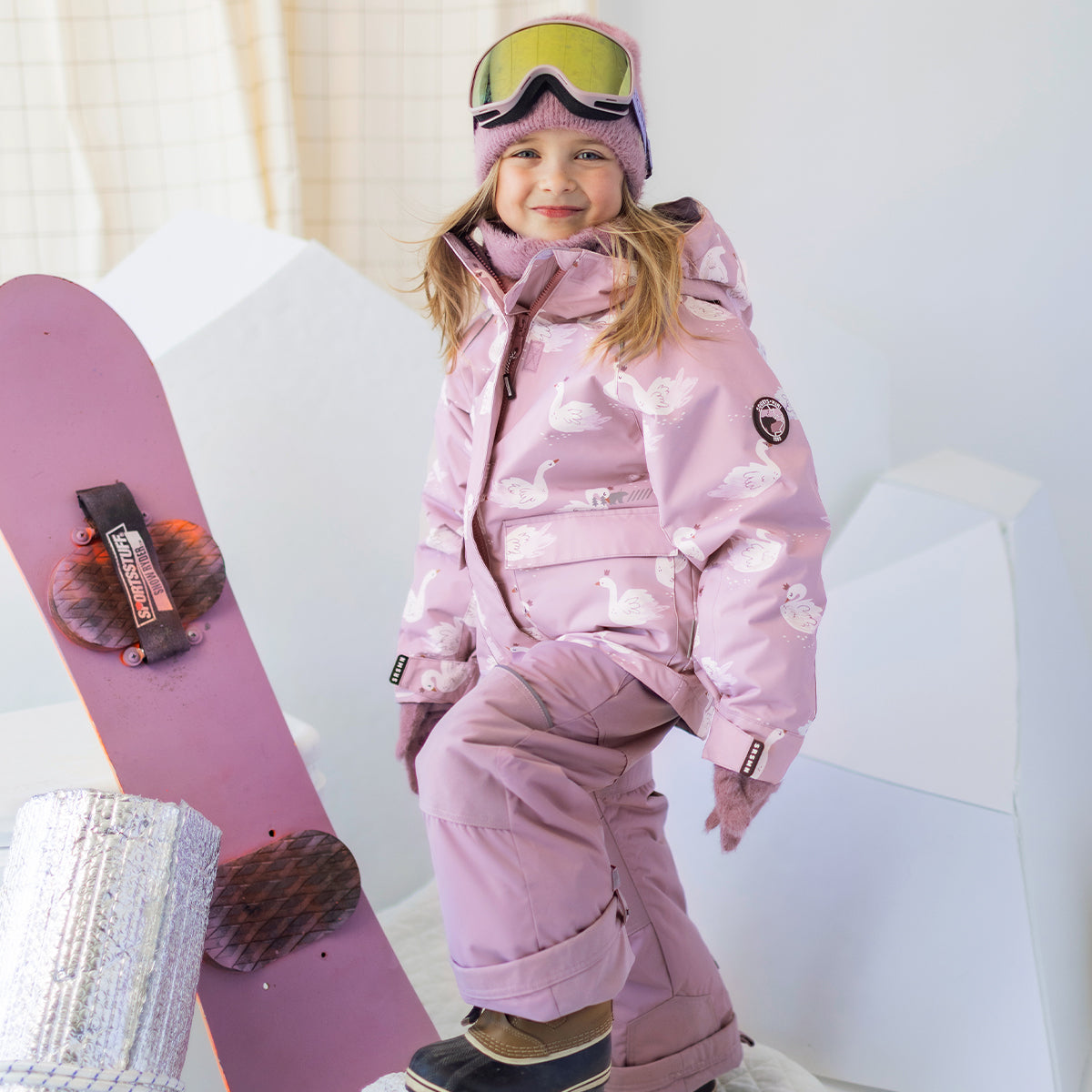 Pink Print 3-in-1 Snowsuit, child