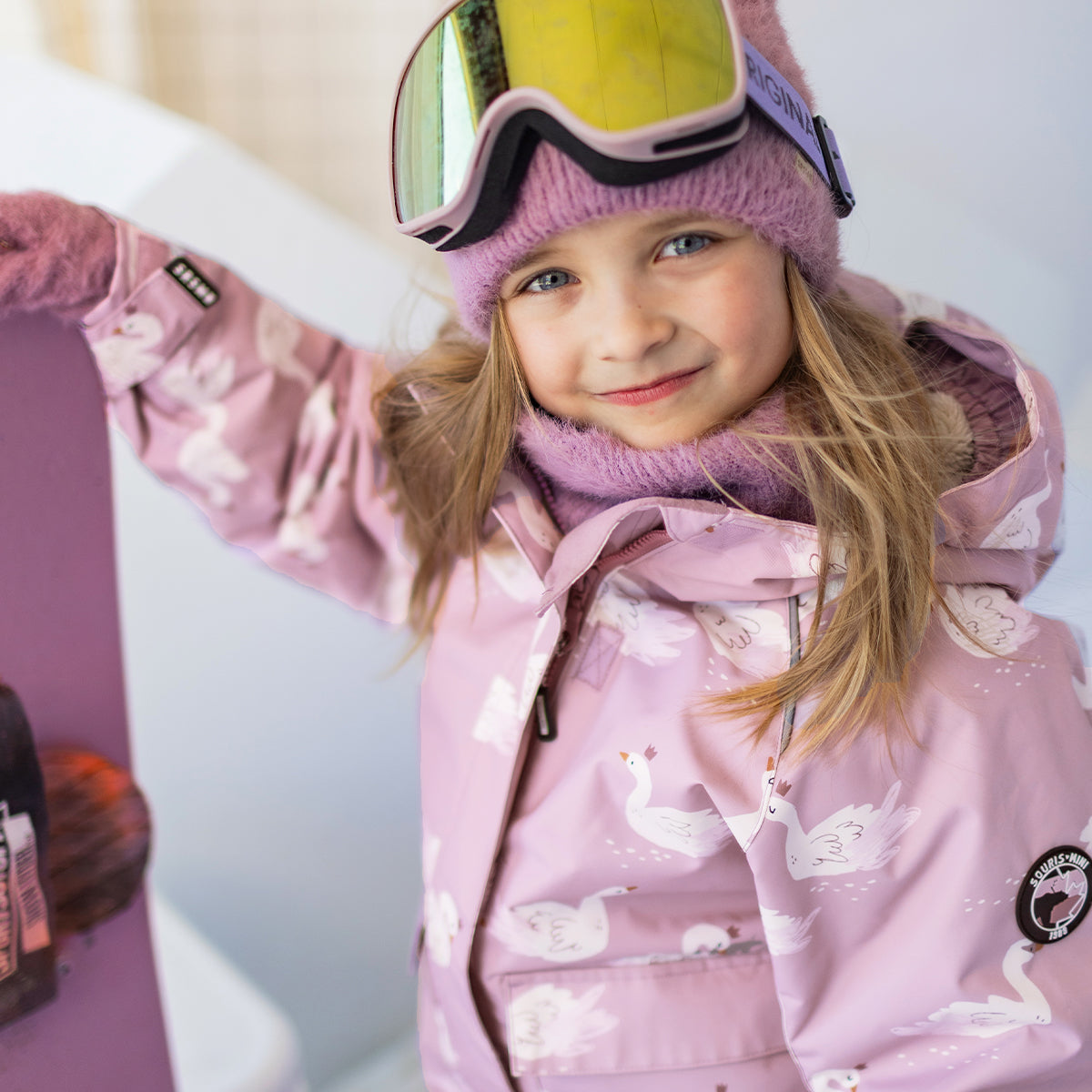 Pink Print 3-in-1 Snowsuit, child