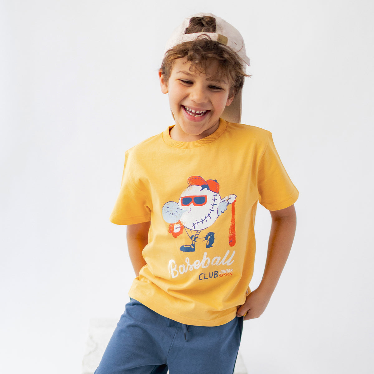 Yellow illustrated T-shirt, child