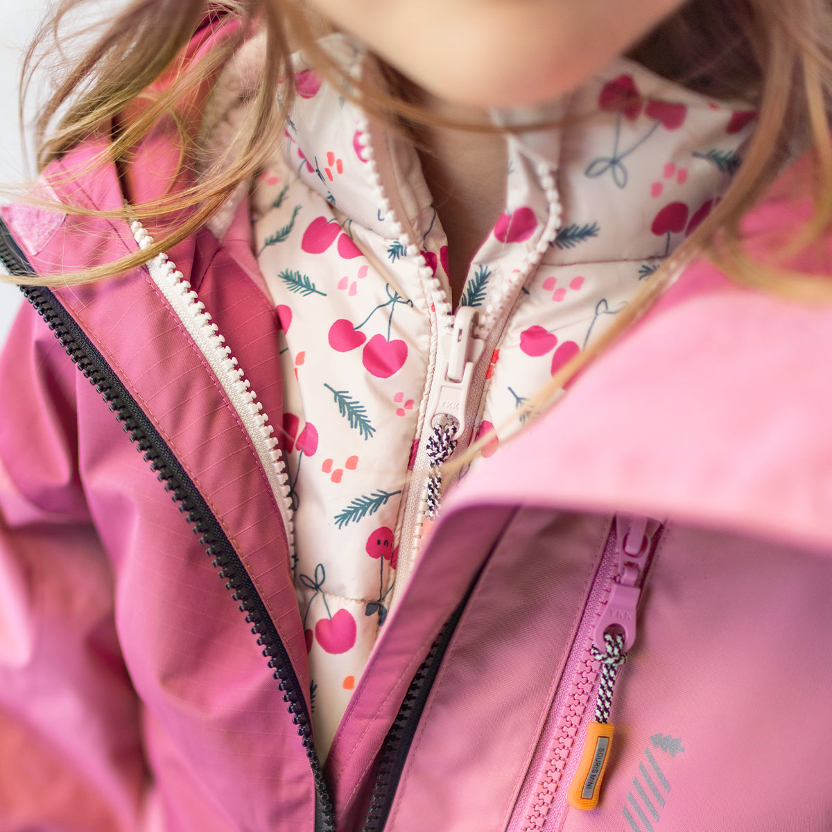 Habit de neige 3 en 1 rose et noir, enfant