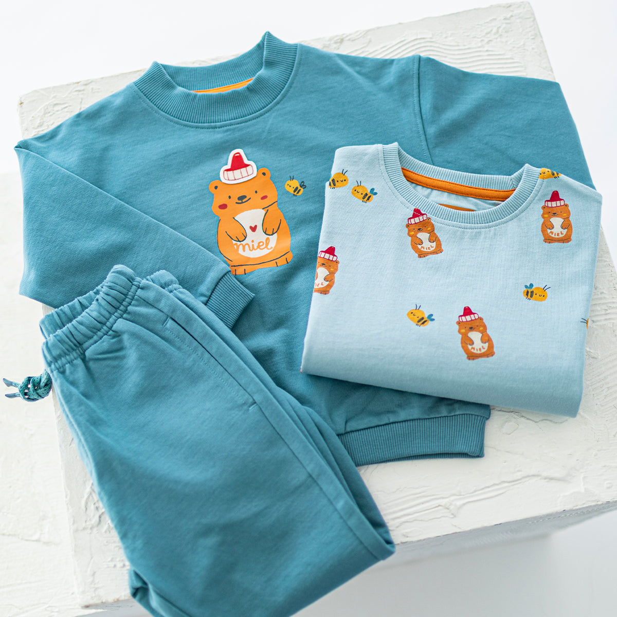 Blue sweatshirt with illustration, baby