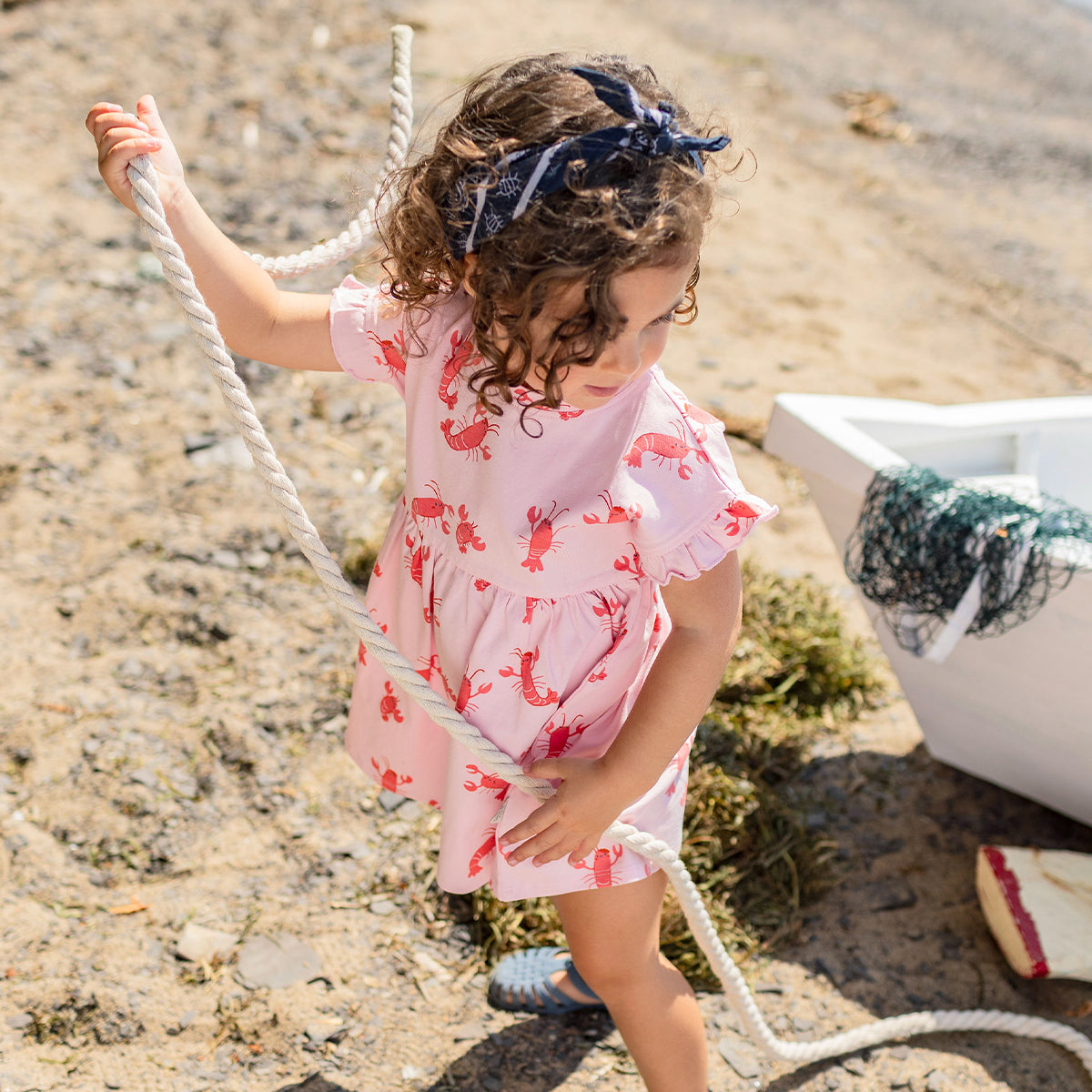 Robe rose à motifs de homards, bébé