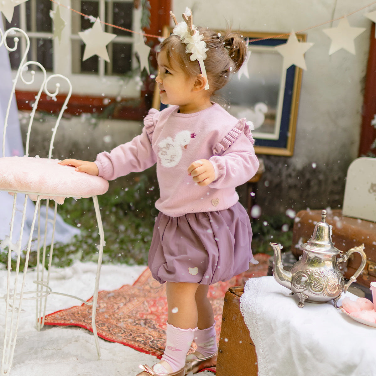 Pink taffeta skirt, baby