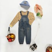 Chandail beige à motifs de légumes en coton français, enfant || Beige sweater with vegetable pattern in french terry, child