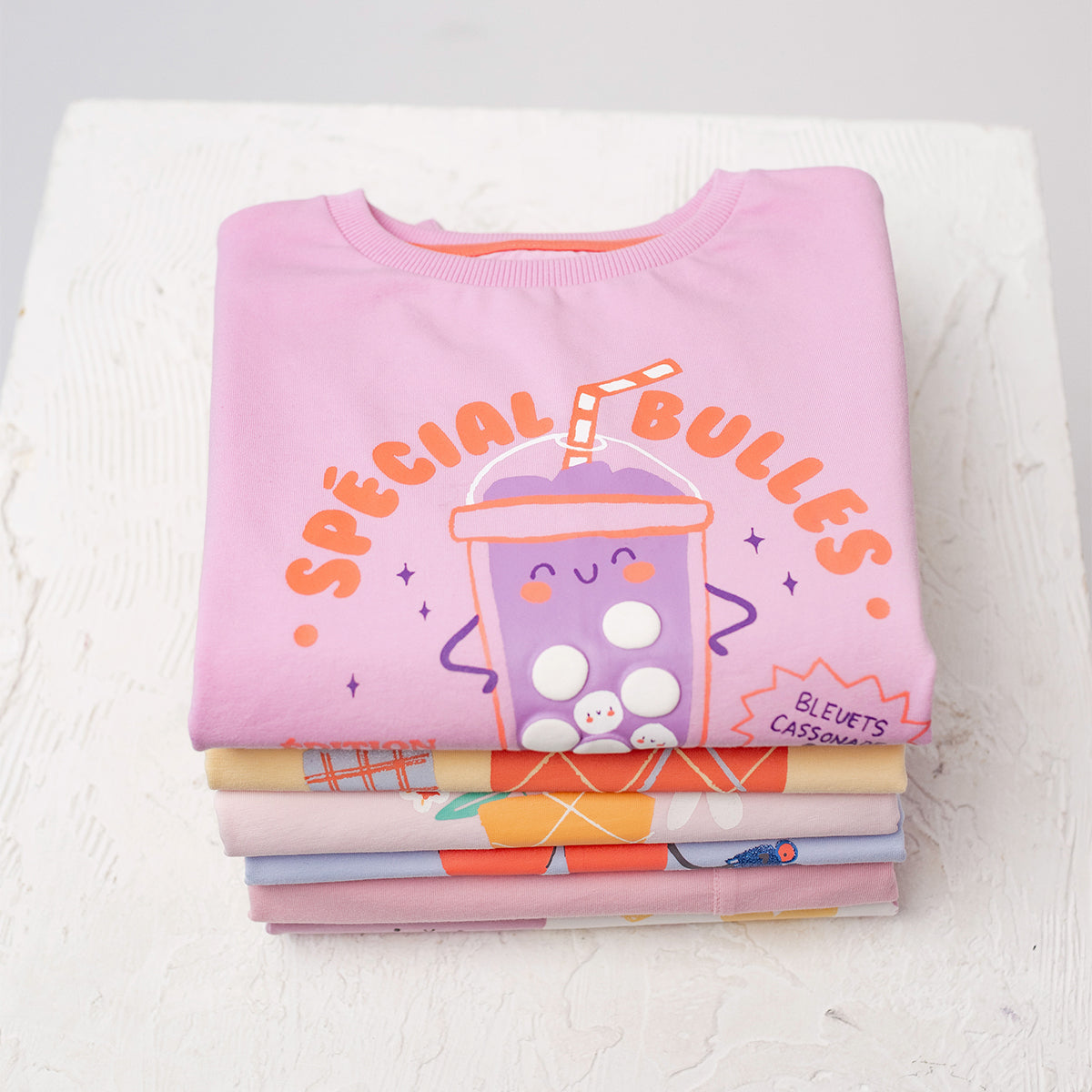 Lilac T-shirt with illustration, child
