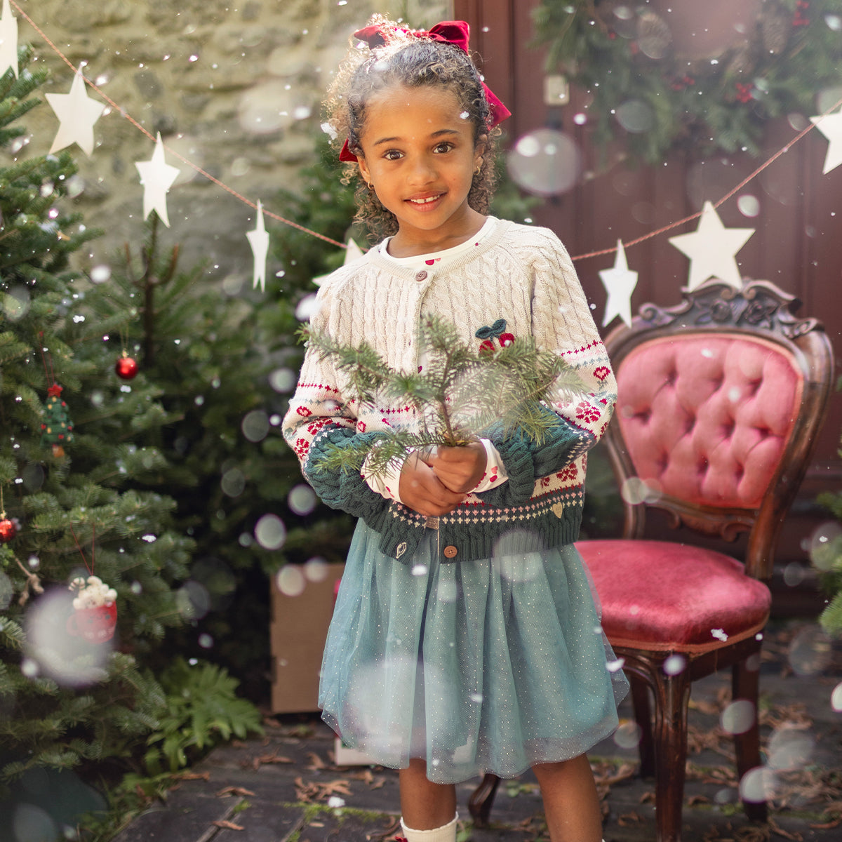 Jupe bleue en tulle des Fêtes, enfant