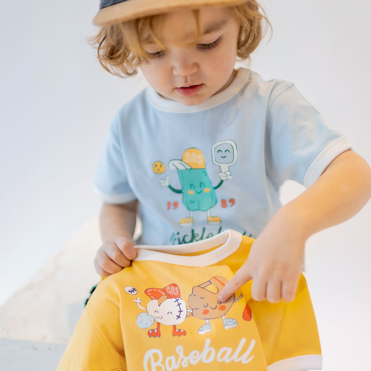 Blue T-shirt with illustration, baby
