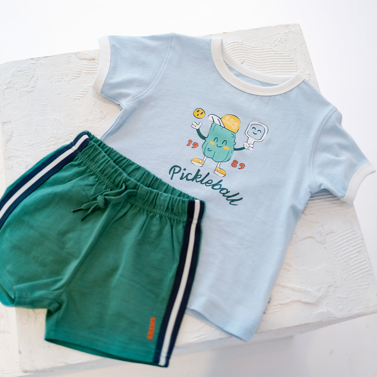 Green jersey shorts, baby