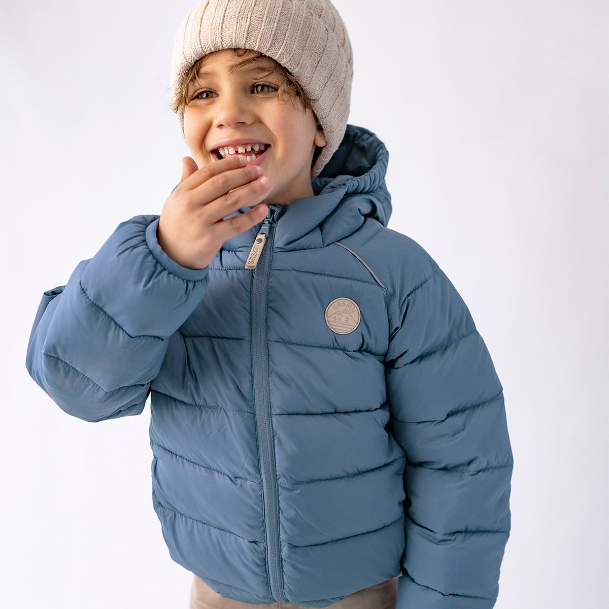 Manteau doudoune bleu, enfant