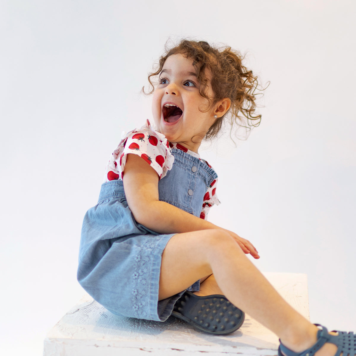 Salopette en denim léger, bébé