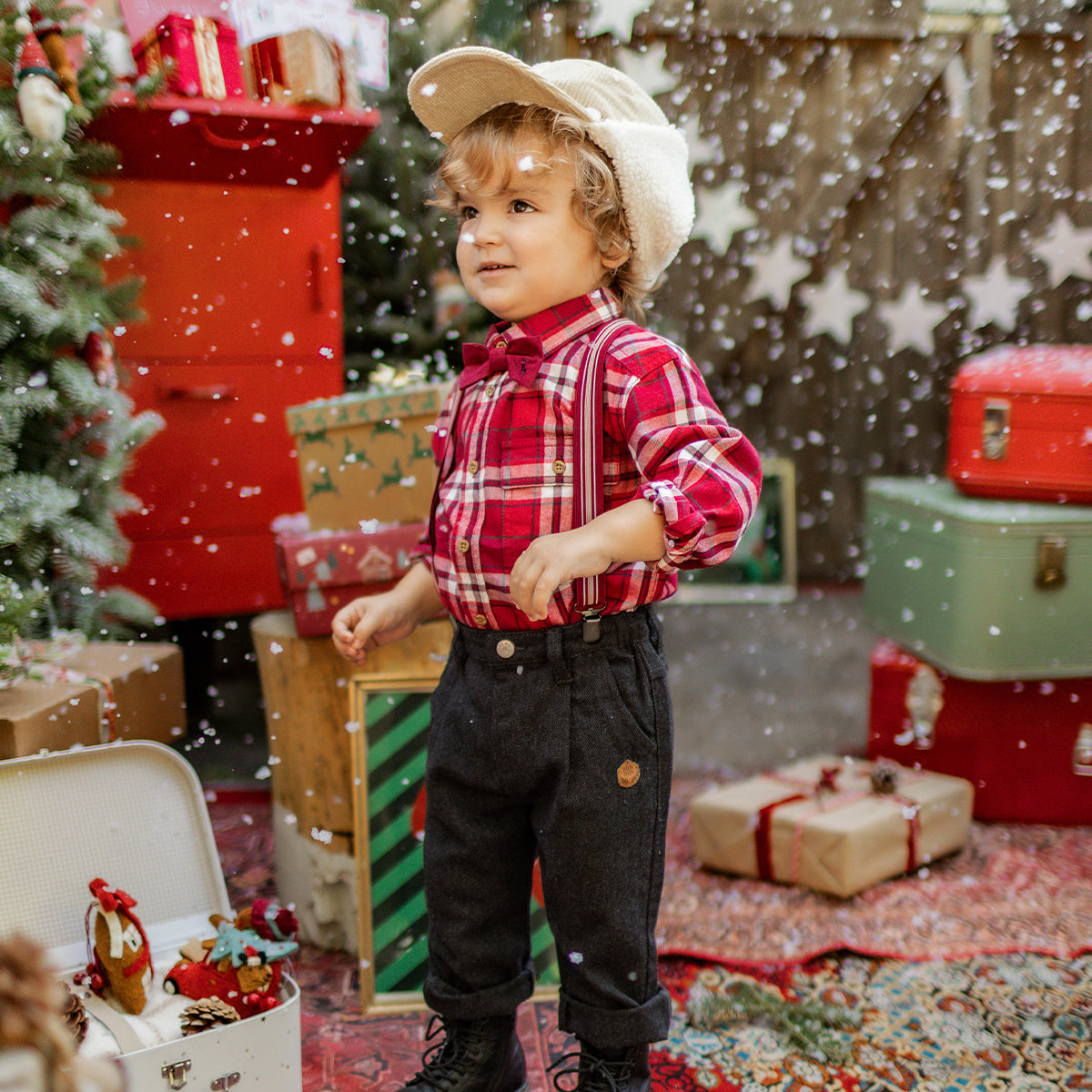 Red plaid shirt, baby