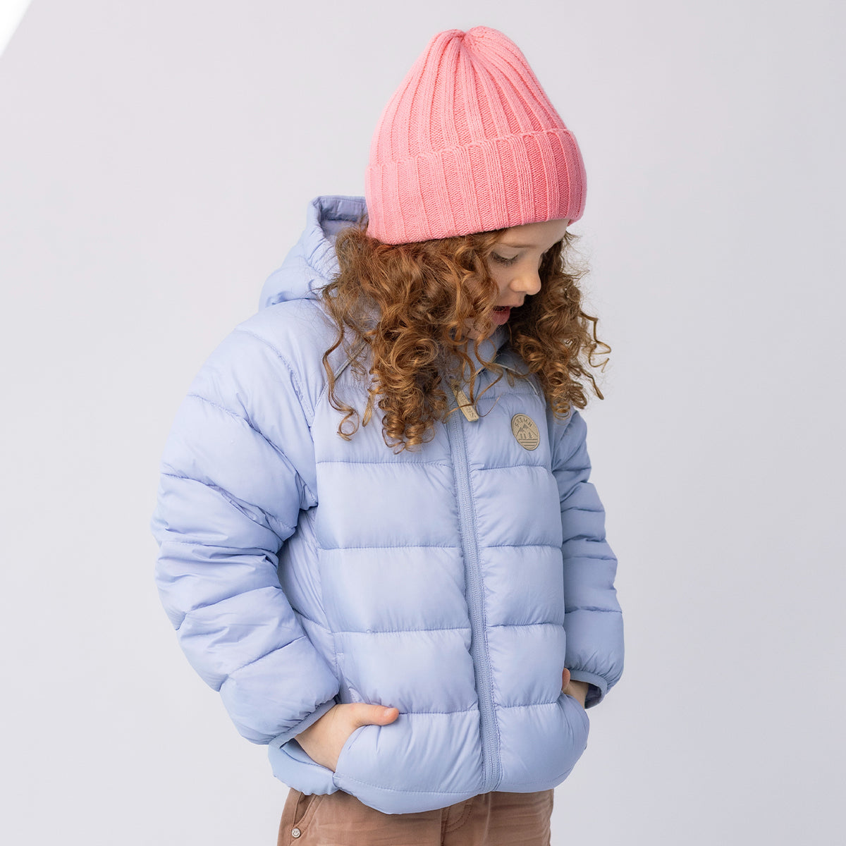 Manteau doudoune bleu pâle, enfant