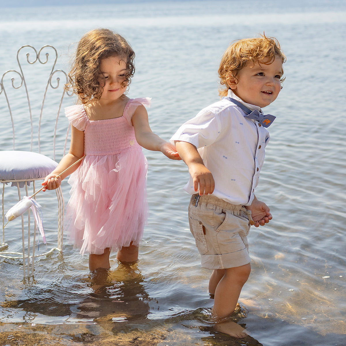 White patterned shirt, baby