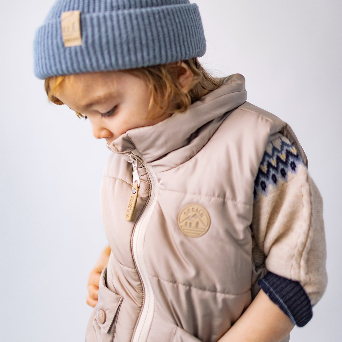 Veste sans manches beige, bébé