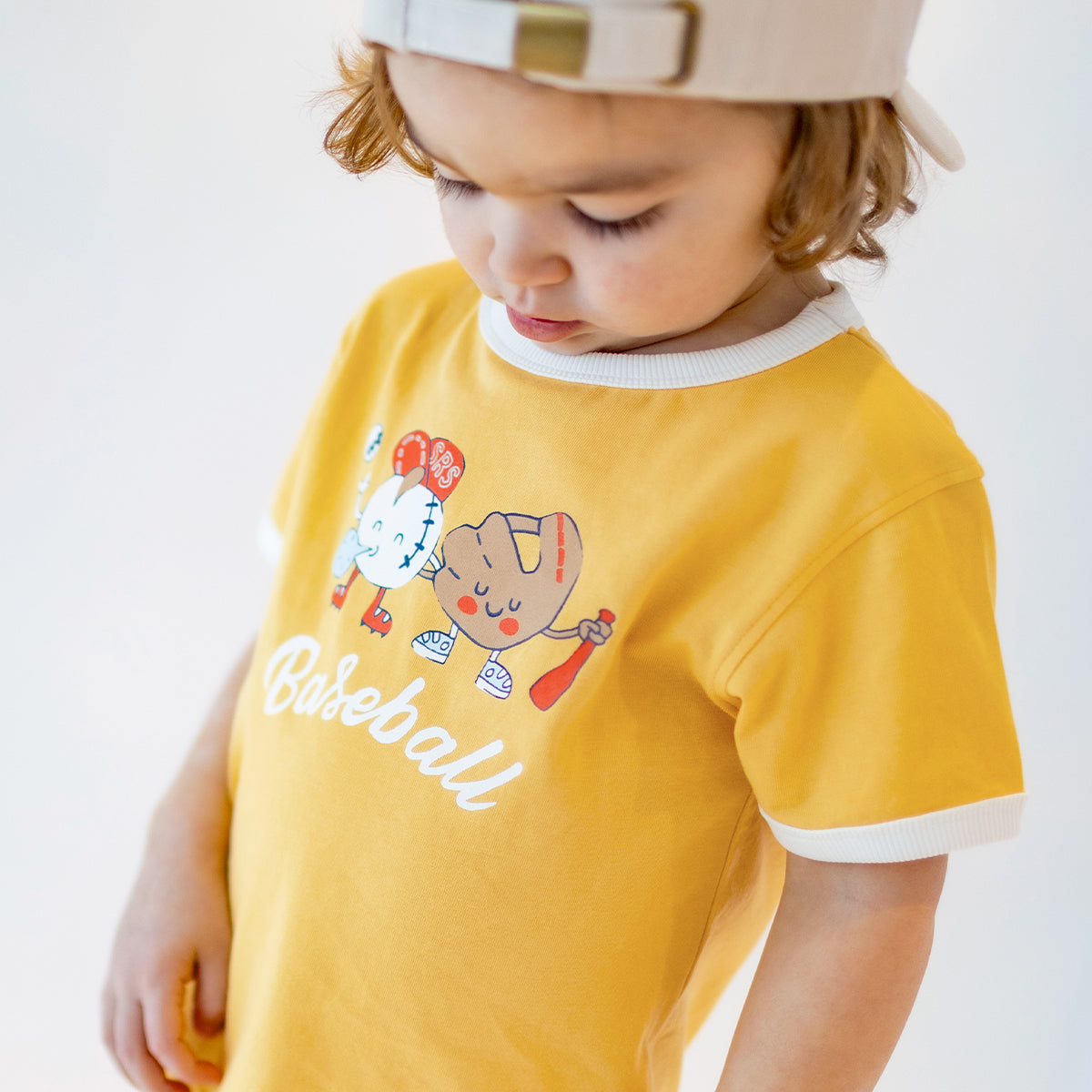 Yellow T-shirt with illustration, baby