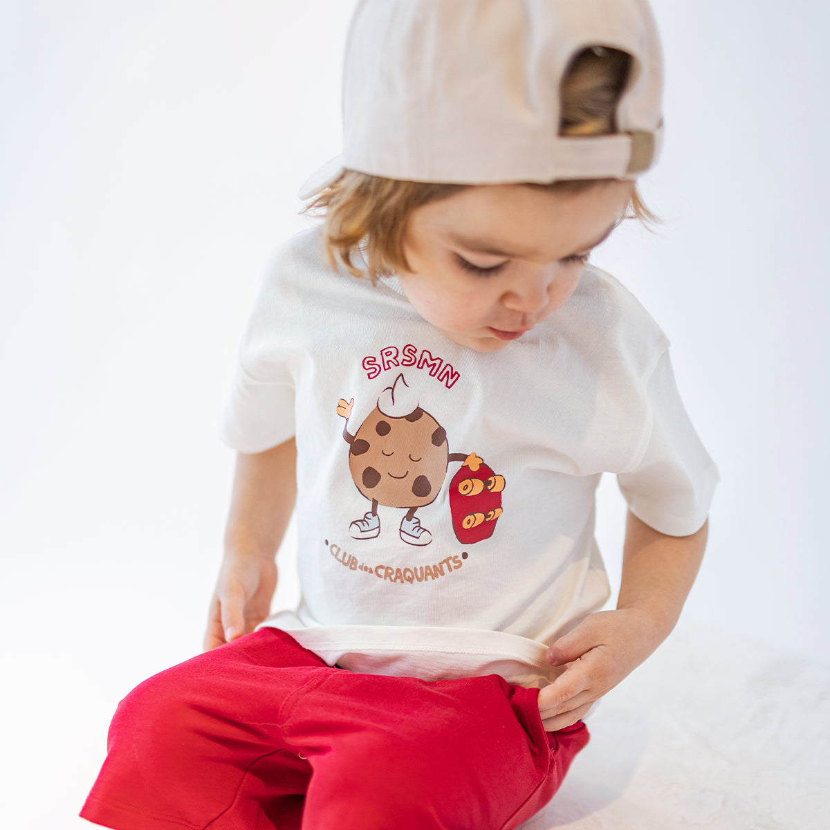 T-shirt blanc avec illustration, bébé