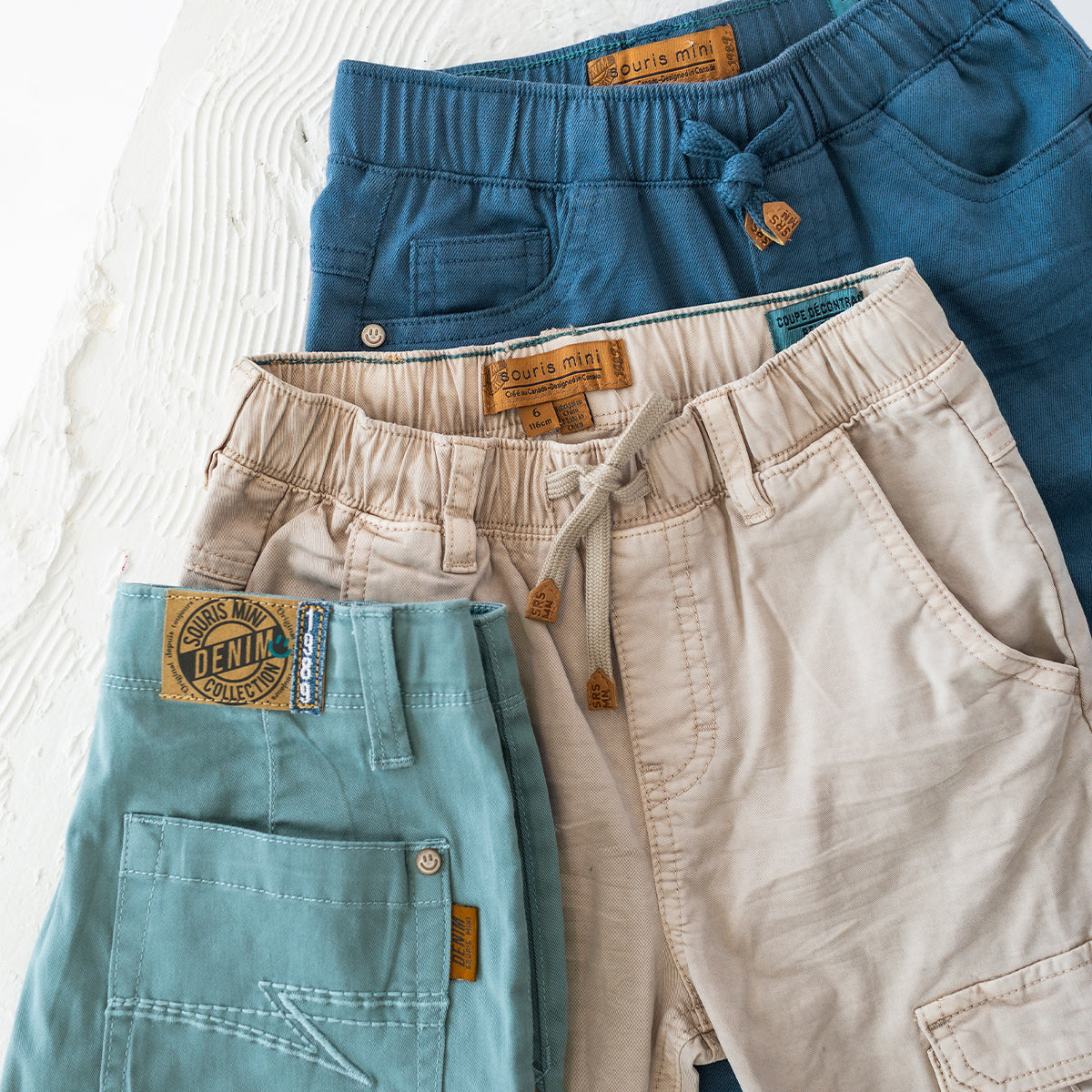 Jean cargo beige, enfant