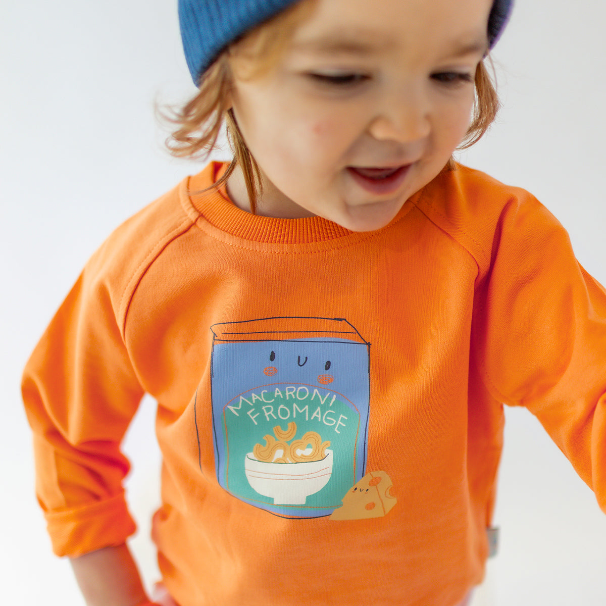 Chandail orange avec illustration, bébé