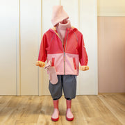 Manteau rose deux tons à coquille souple, enfant || Two-tone pink coat with soft shell, child