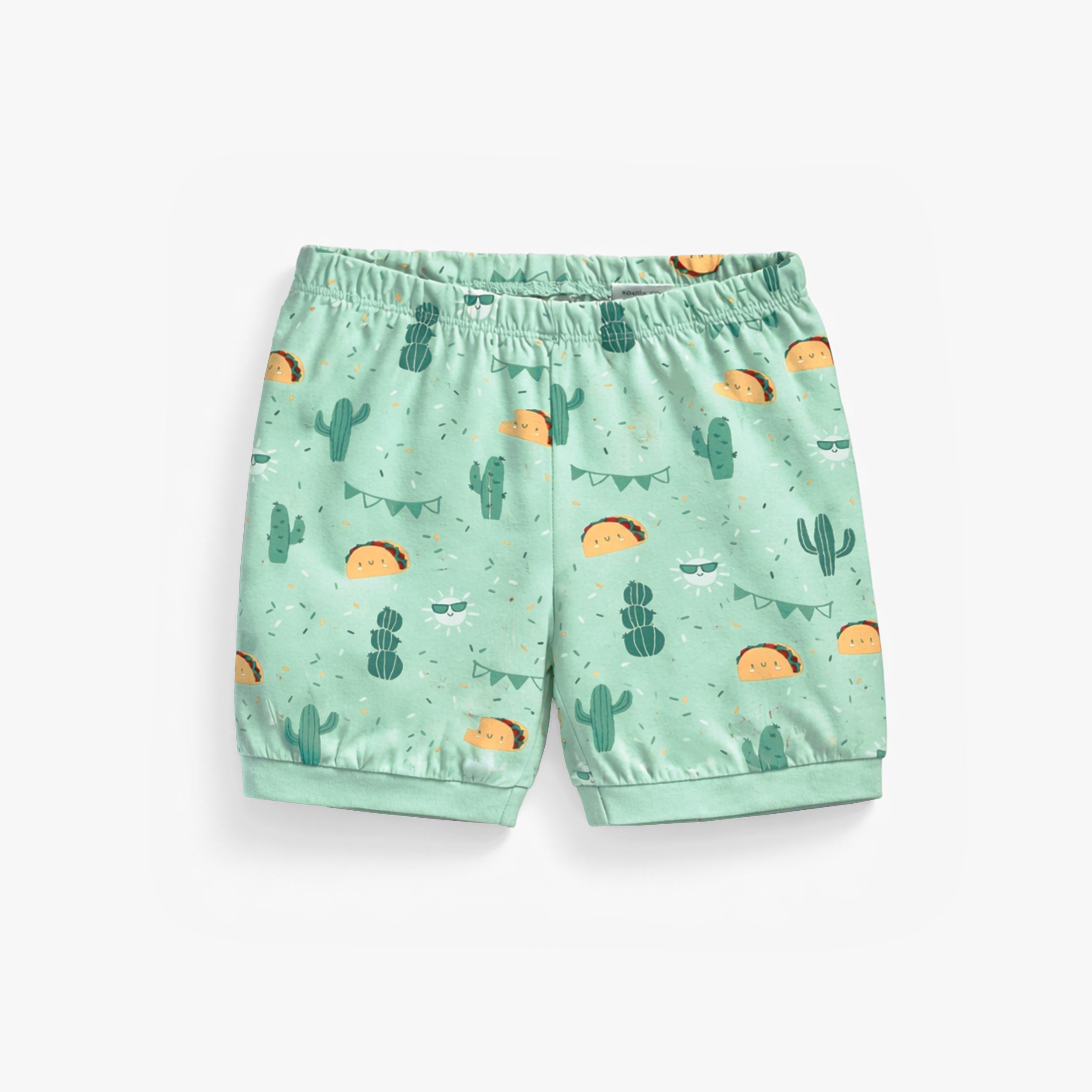 Bas du pyjama deux pièces vert à motifs fiesta, enfant