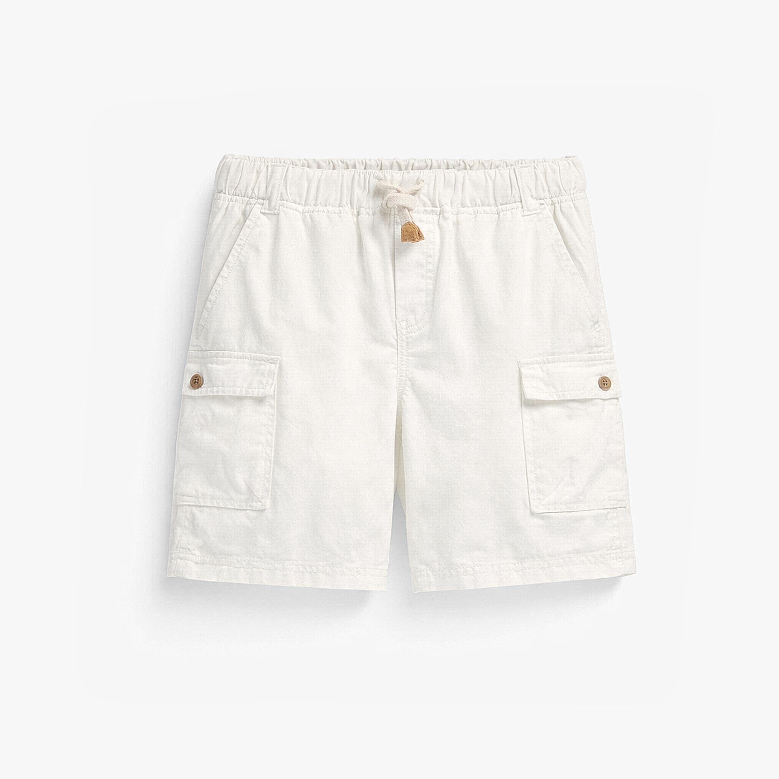 Bermuda blanc en coton et lin, enfant - Souris Mini