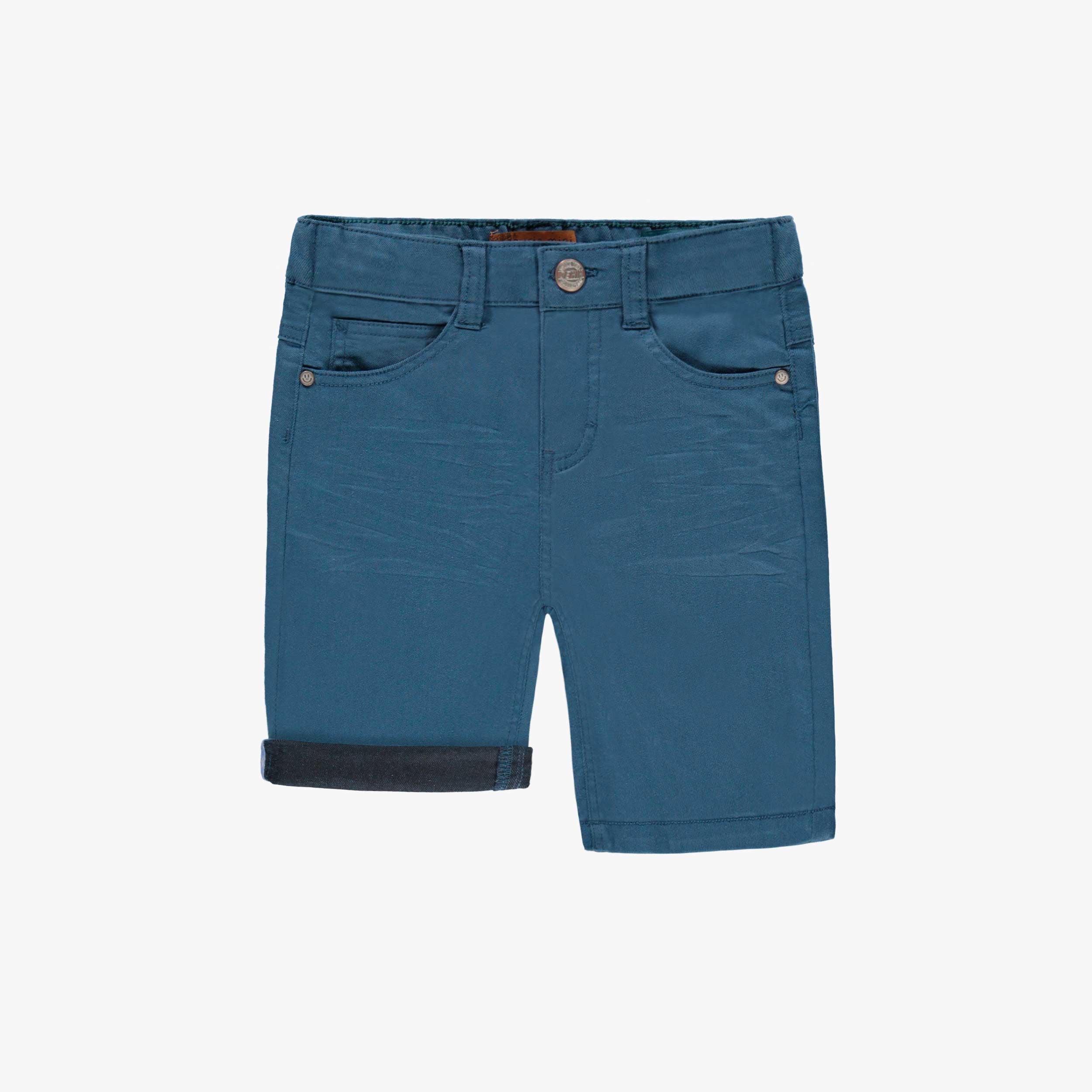Bermuda bleu foncé coupe régulière, enfant