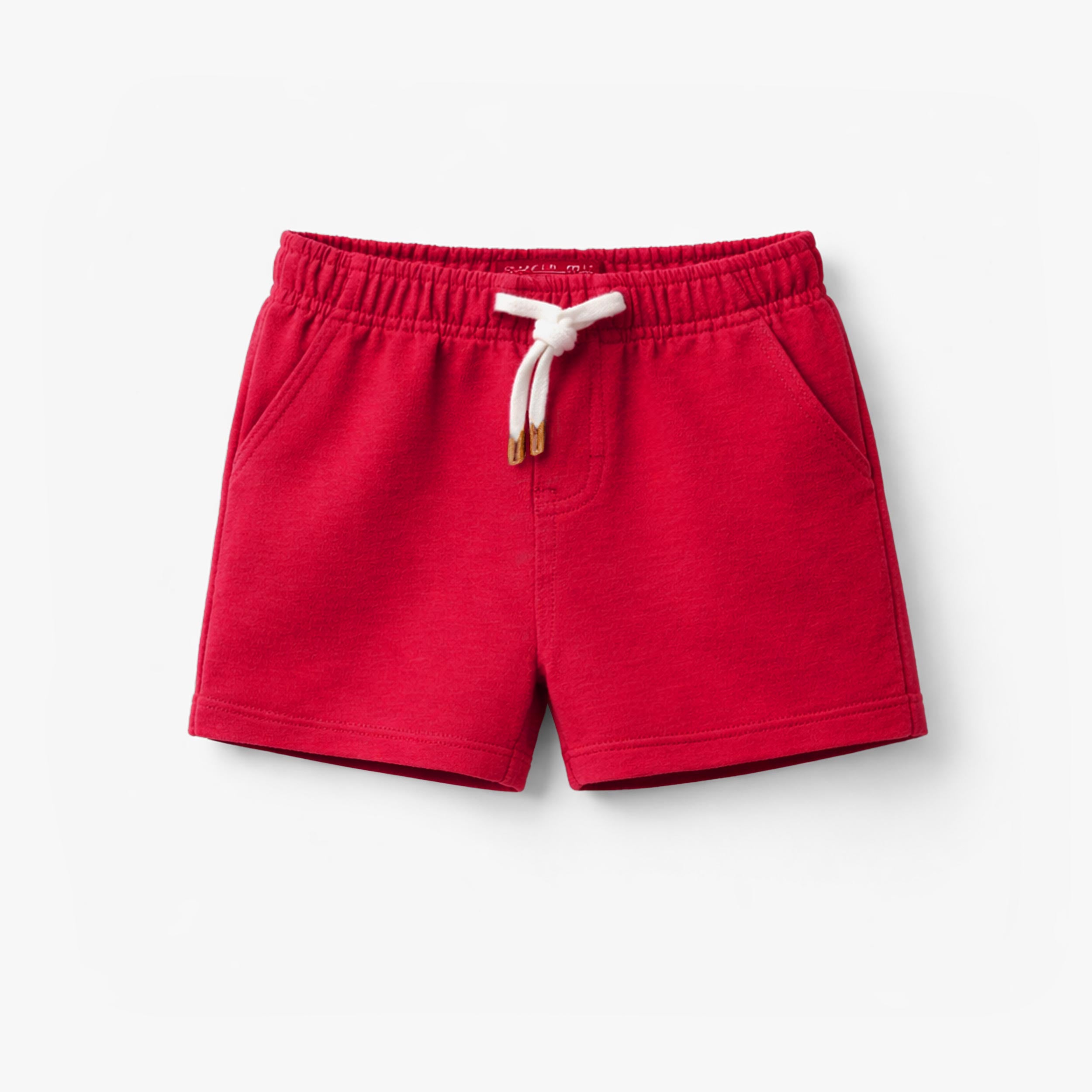 Bermuda rouge en coton français, bébé - Souris Mini
