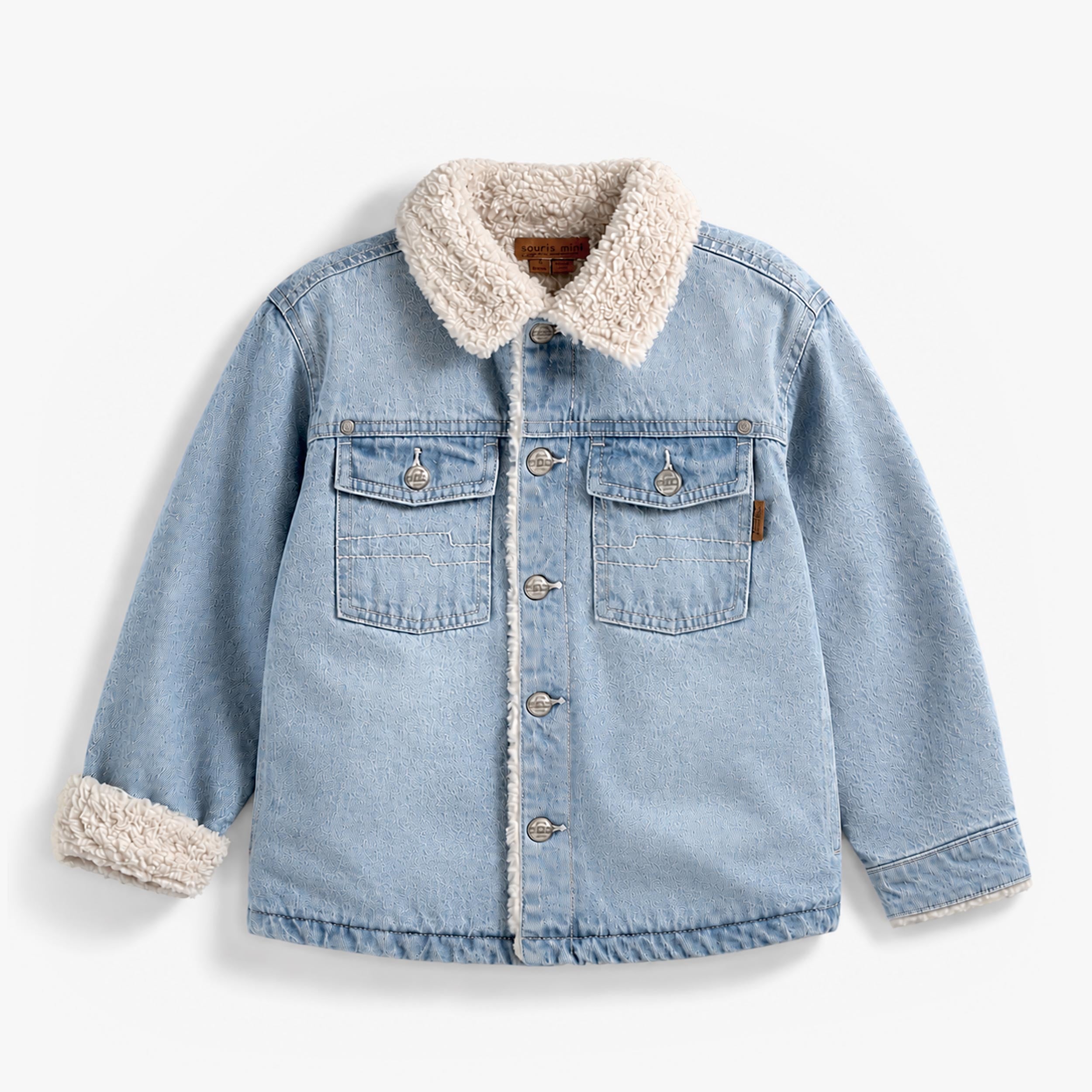 Blouson bleu en jeans, enfant - Souris Mini