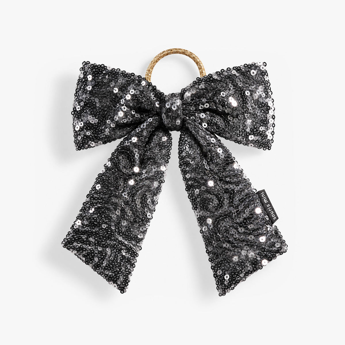 Boucle à cheveux à paillettes noires, enfant fille - Souris Mini