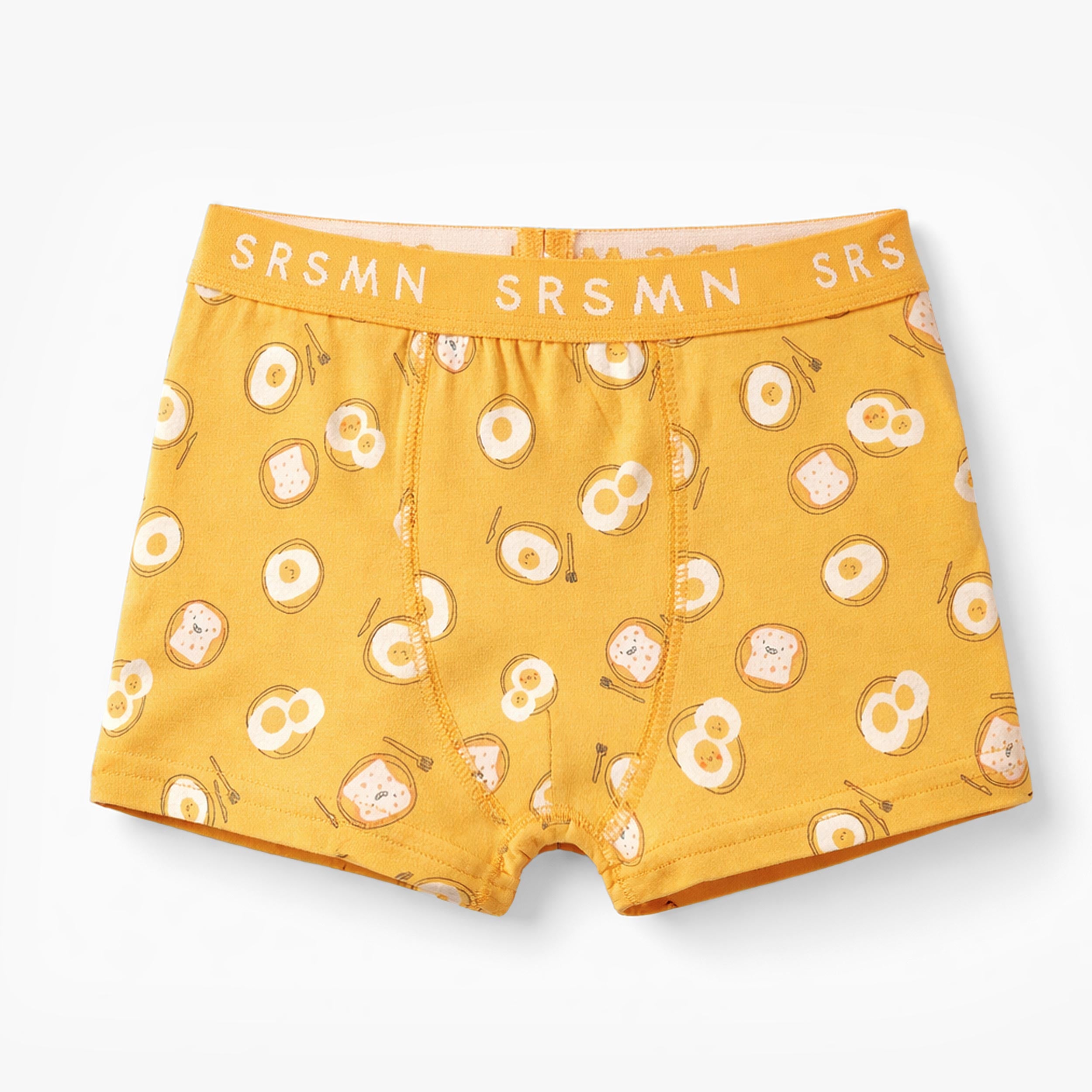 Yellow boxer shorts with egg print, child | Souris Mini