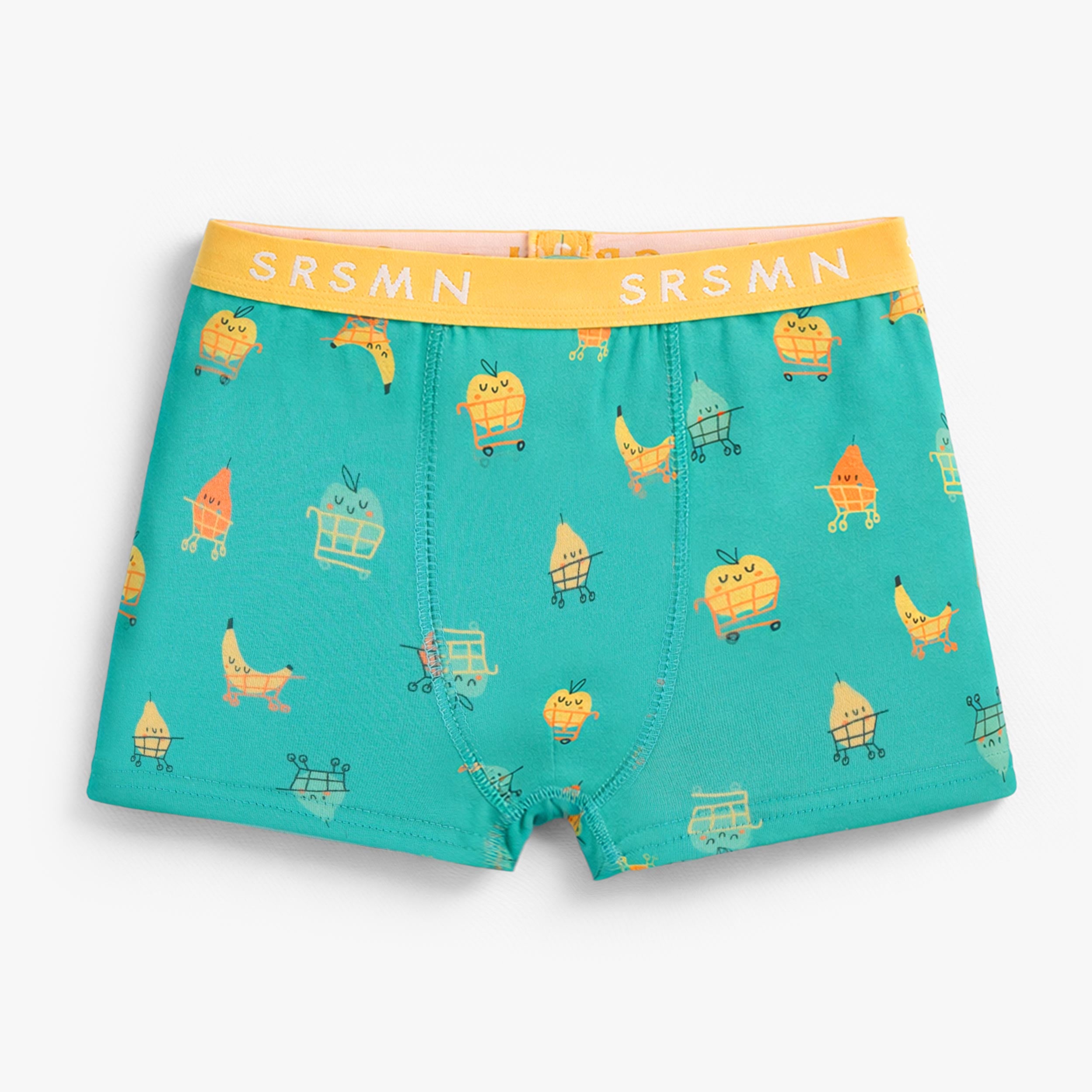 Boxer vert à motifs fruités, enfant - Souris Mini