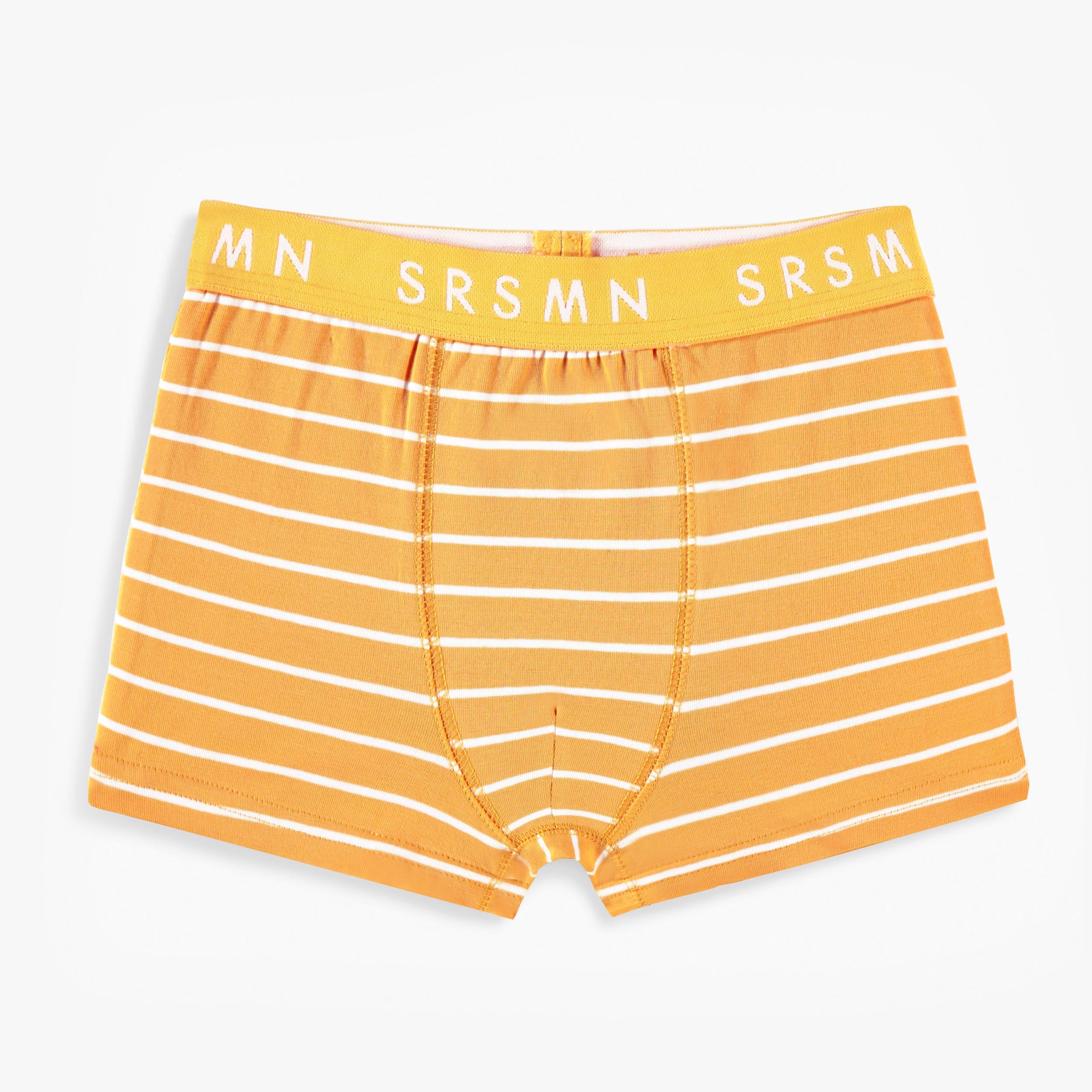 Boxer ajusté jaune à rayures, enfant - Souris Mini