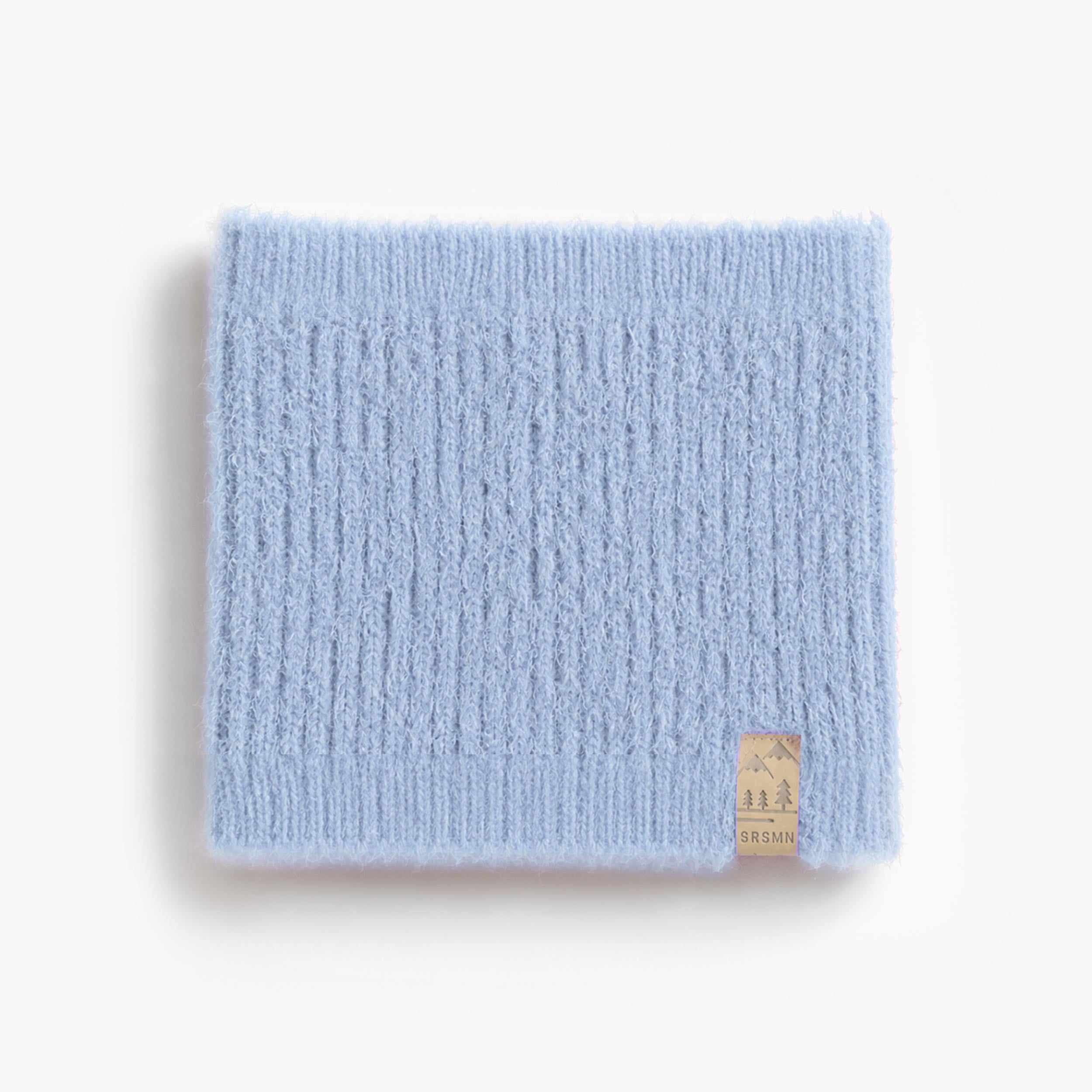 Cache-cou bleu pâle en tricot extensible, bébé - Souris Mini