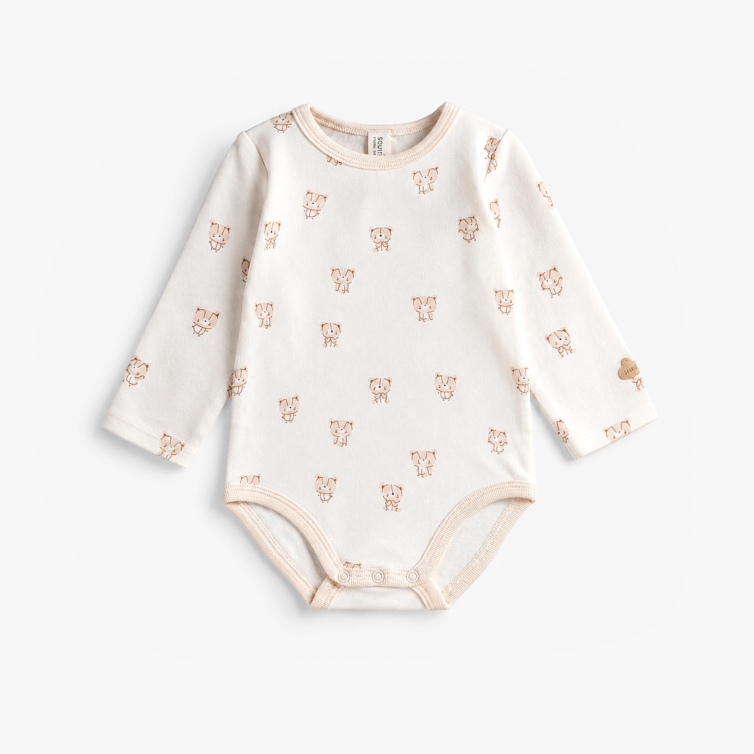 Cache-couche crème à imprimé d’oursons, bébé - Souris Mini