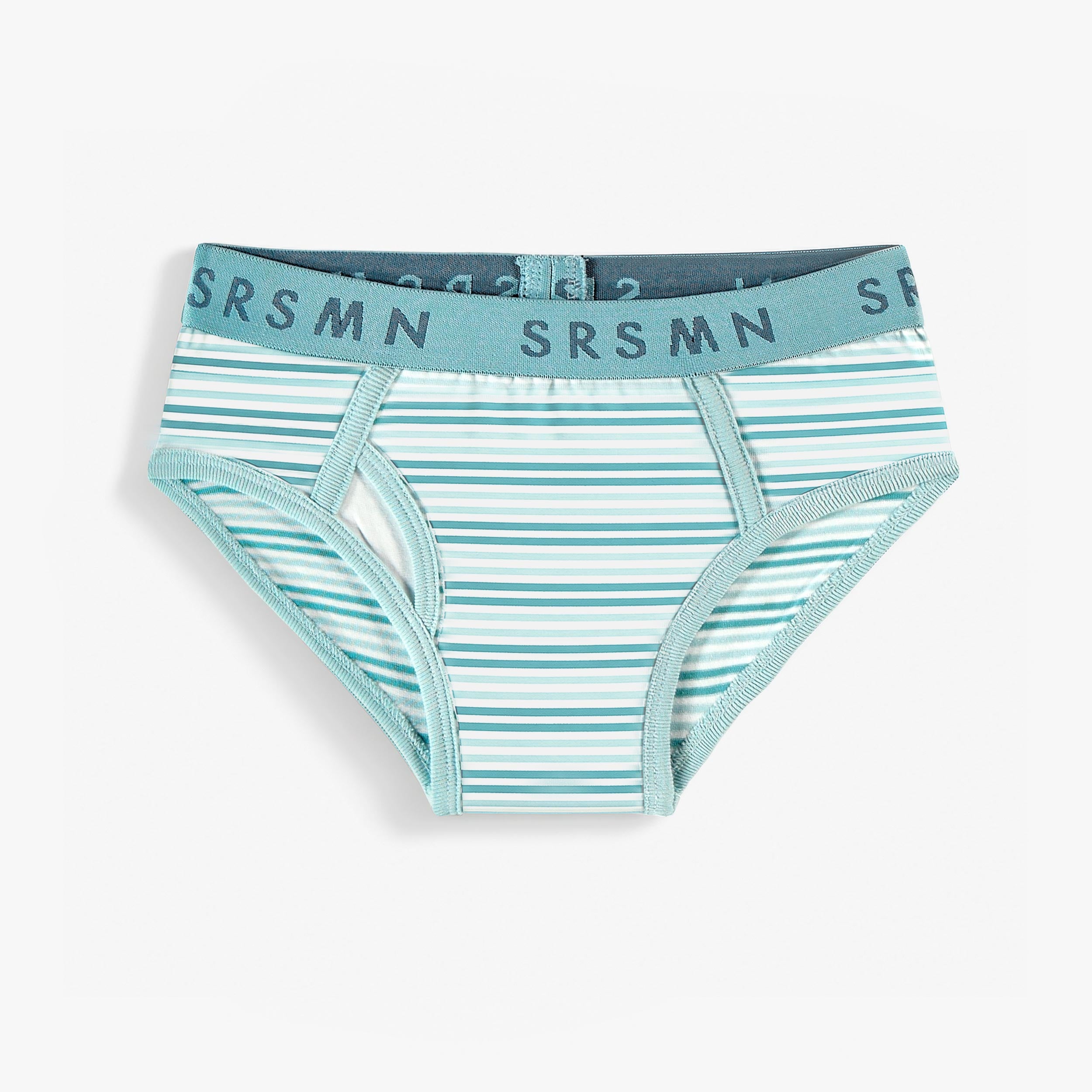 Caleçon rayé bleu et crème, enfant - Souris Mini