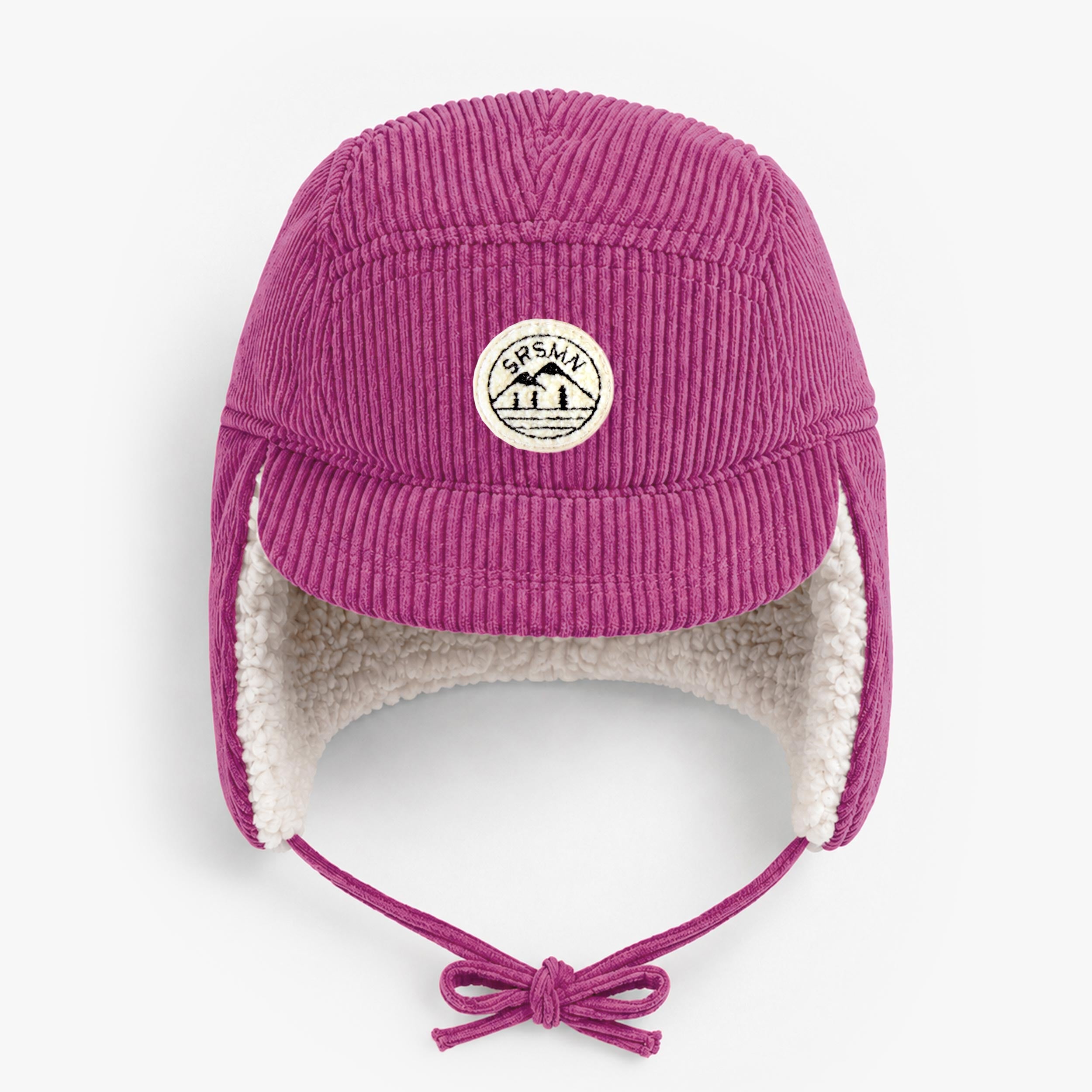 Casquette d'hiver mauve en velours côtelé, enfant - Souris Mini