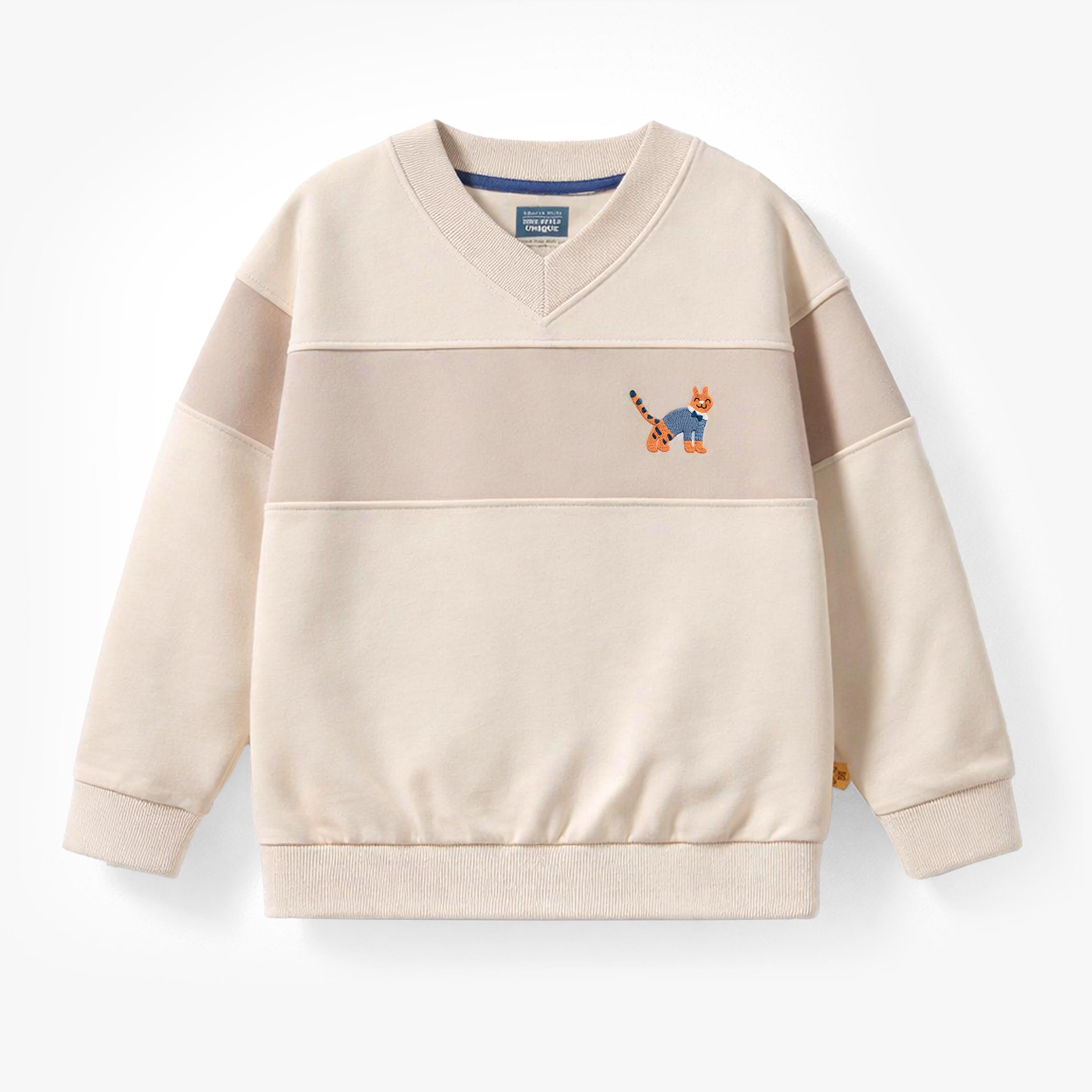 Chandail beige en tricot français, enfant - Souris Mini