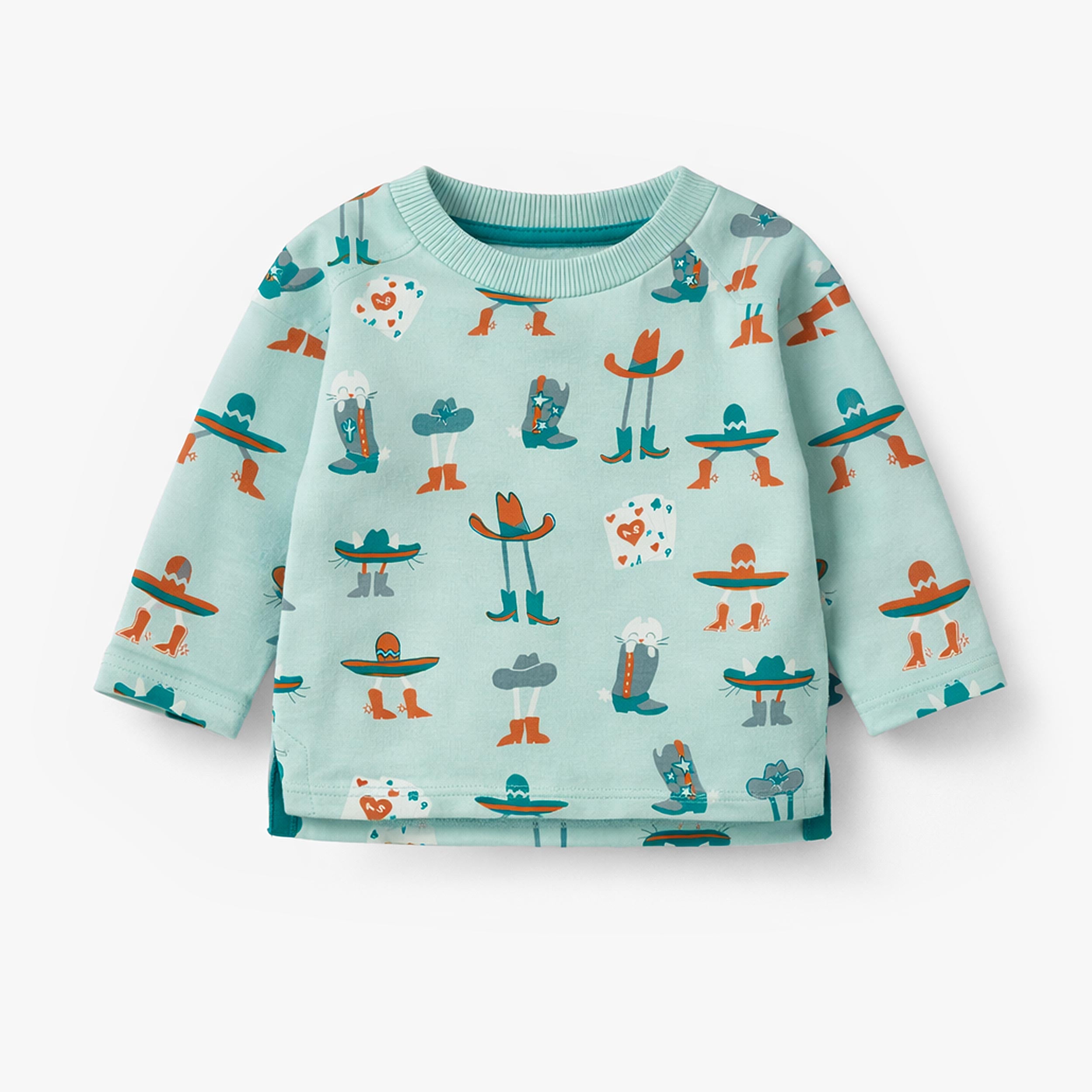 Chandail turquoise à motifs western, bébé - Souris Mini