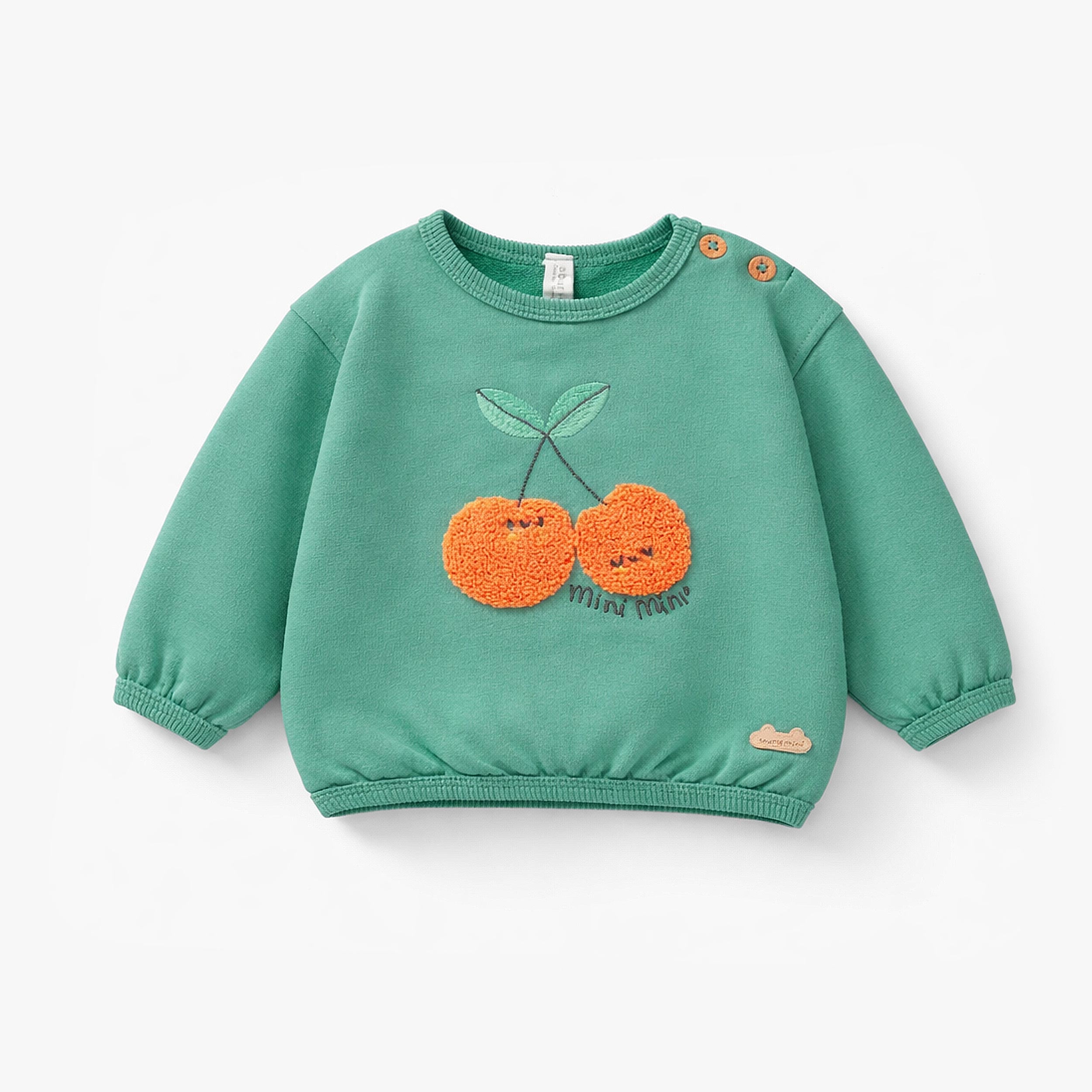 Chandail vert avec cerises, naissance - Souris Mini