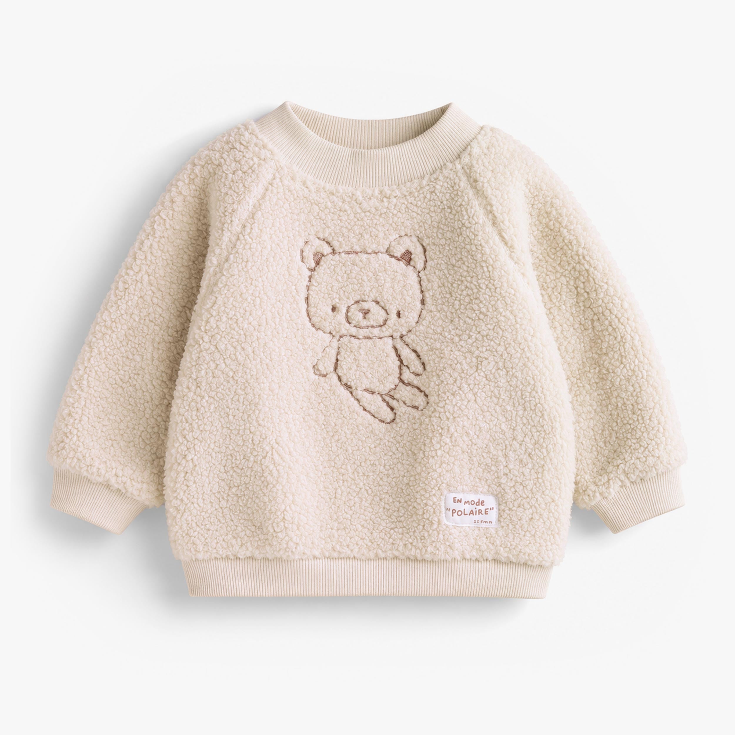 Chandail en sherpa beige, bébé - Souris Mini