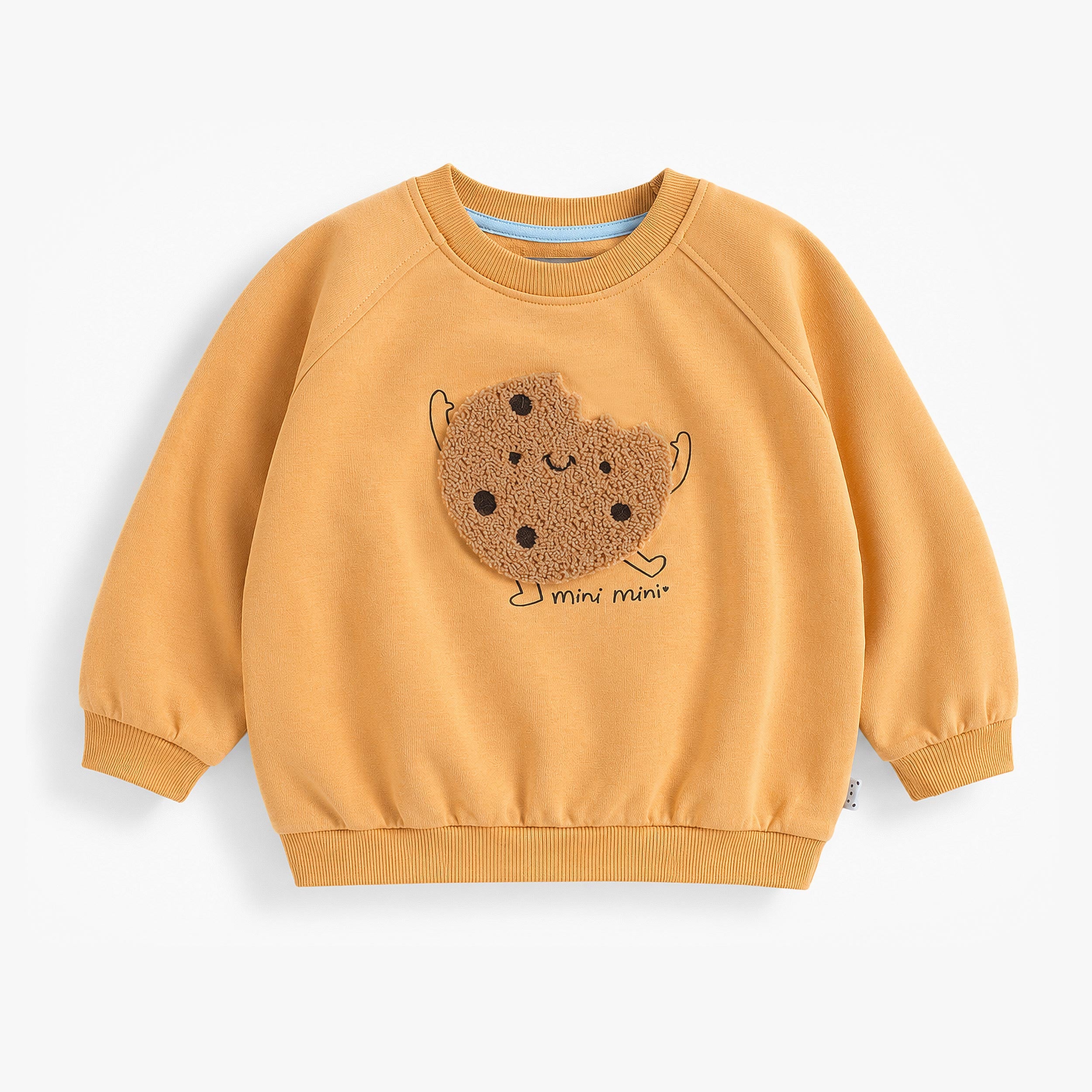 Chandail jaune ocre en coton français, bébé - Souris Mini