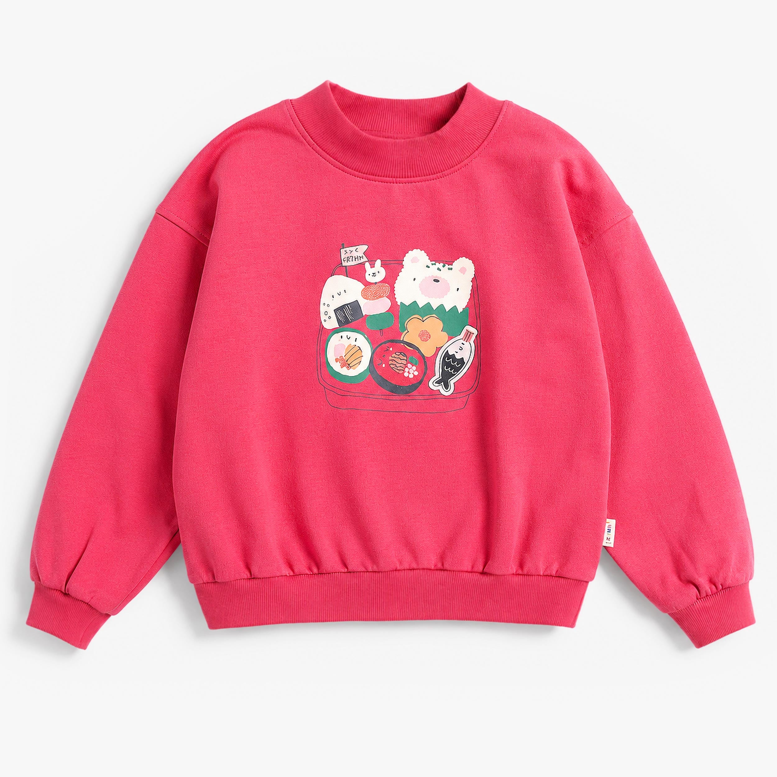 Chandail rose foncé avec illustration, enfant fille - Souris Mini