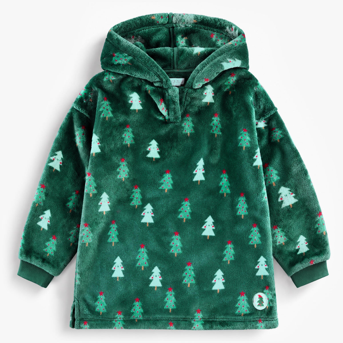Chandail vert forêt en peluche à motifs de sapins, enfant garçon - Souris Mini
