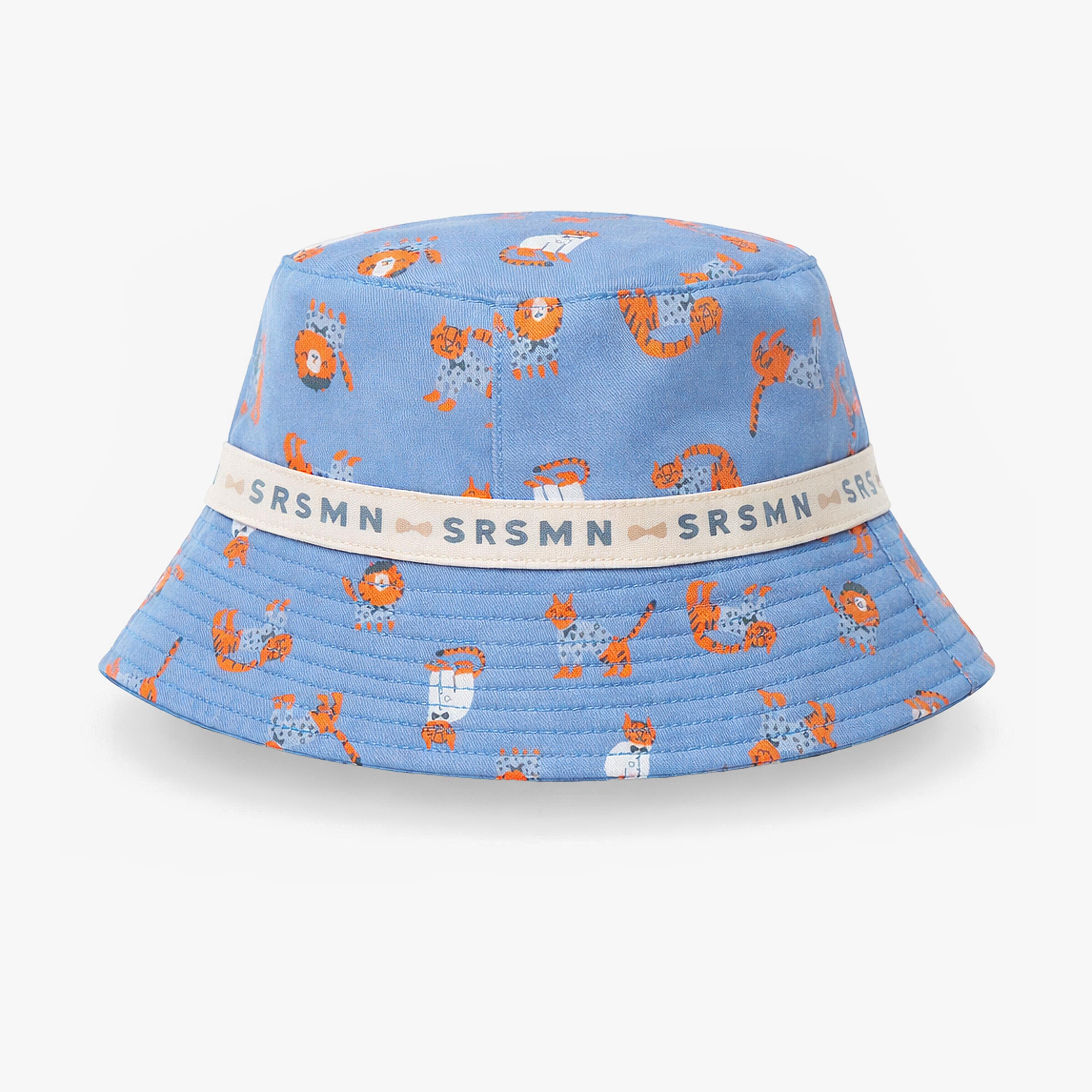 Chapeau de soleil bleu à motifs de tigres, enfant - Souris Mini