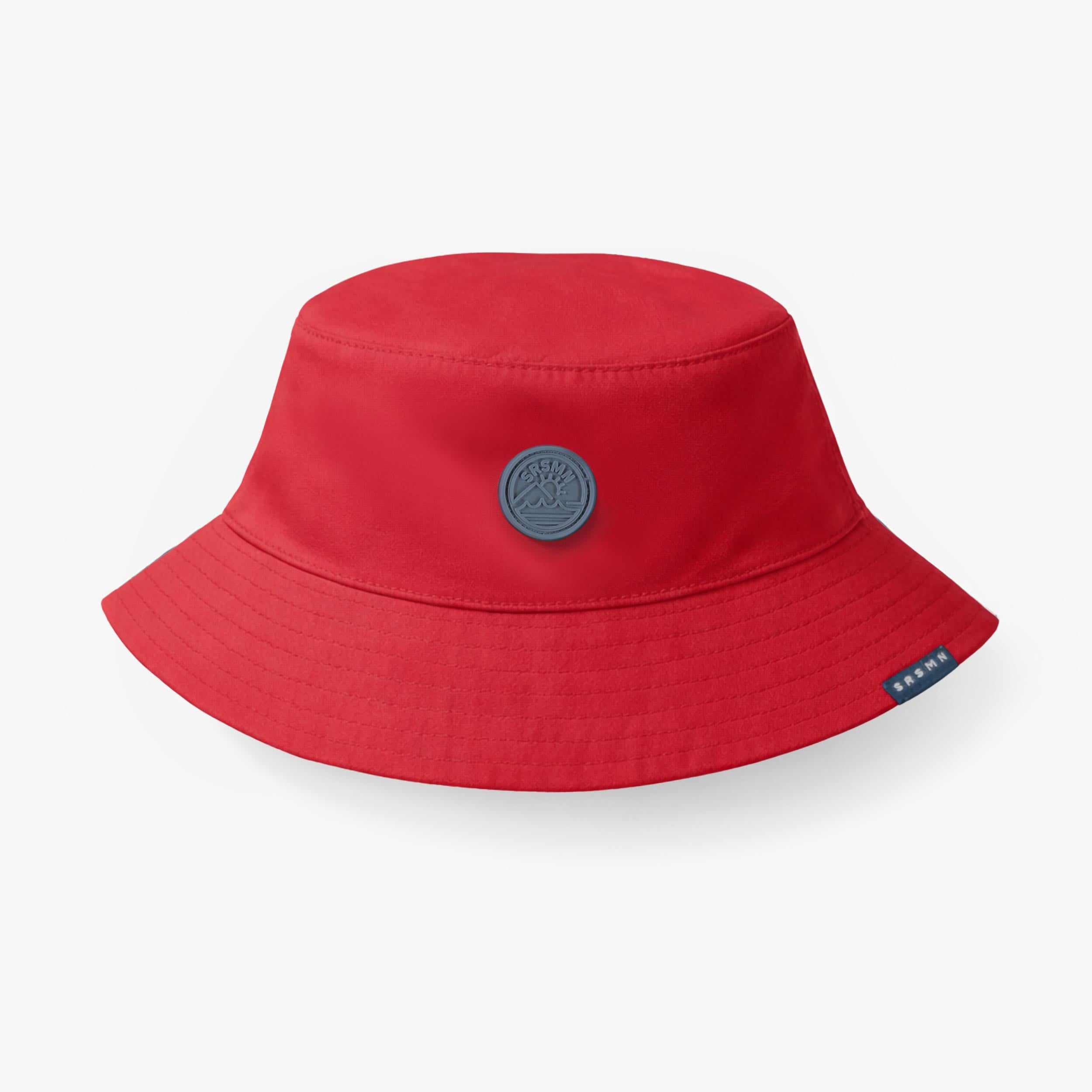 Chapeau de soleil réversible rouge à rayures, enfant 