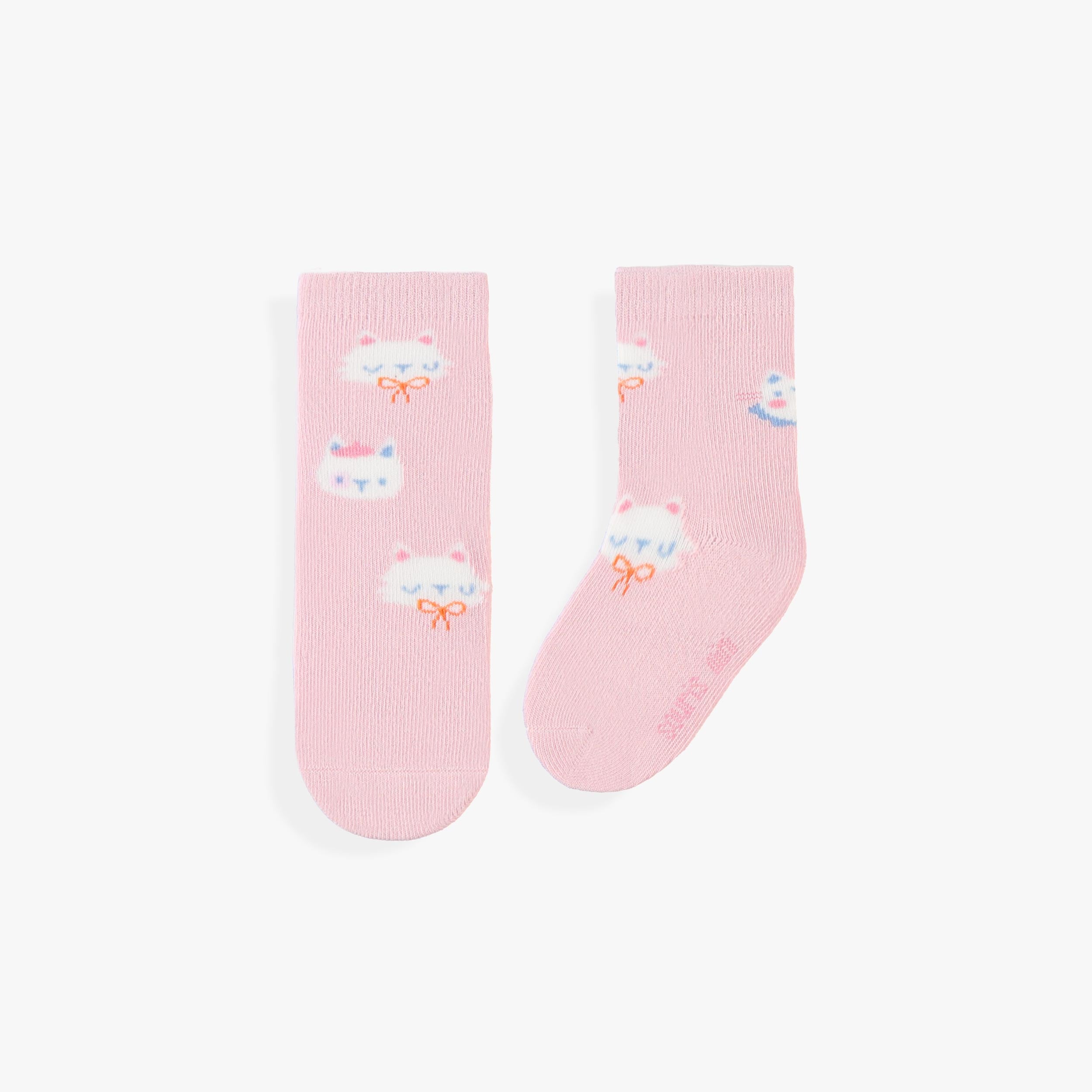 Chaussettes roses avec chats, bébé- Souris Mini