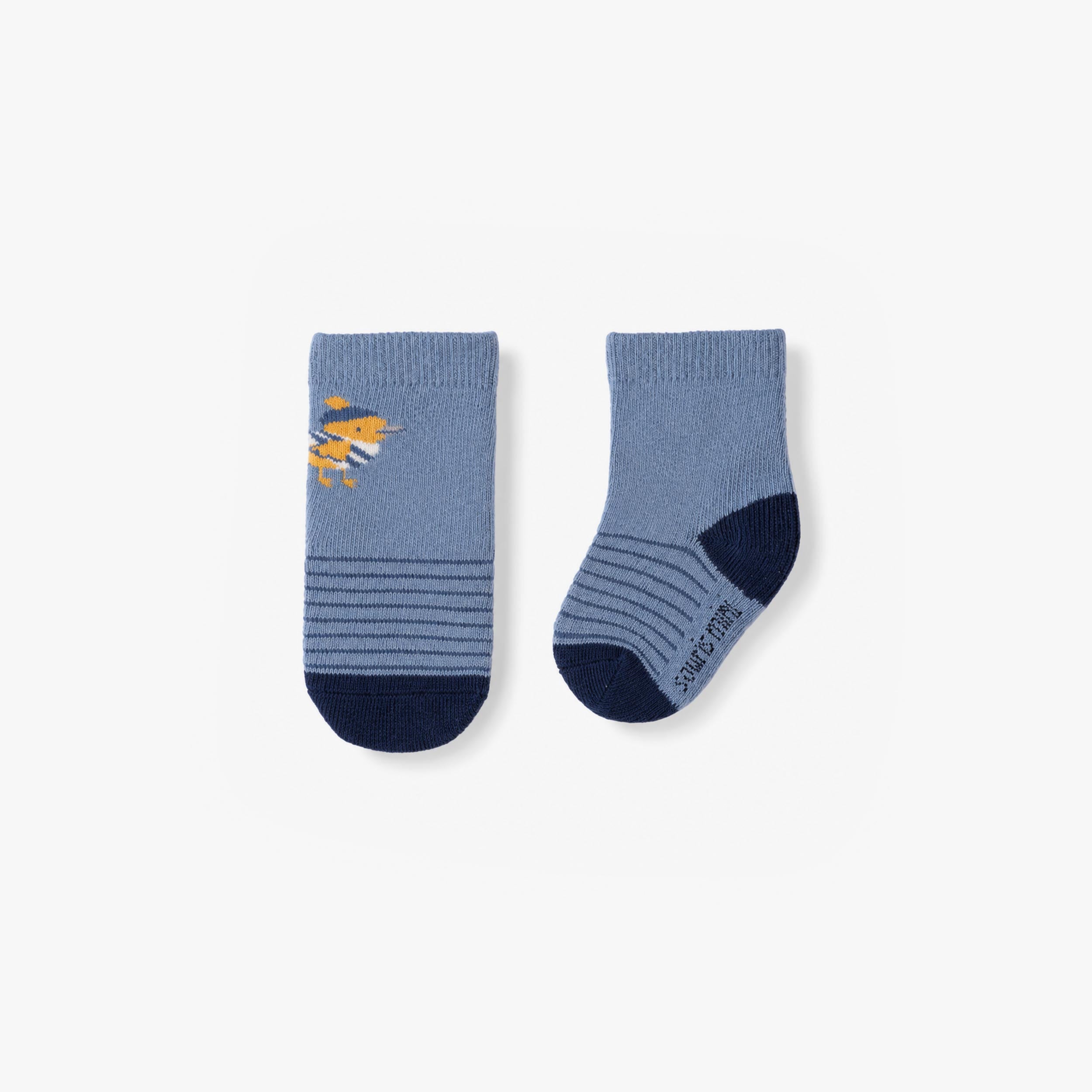 Chaussettes bleues avec illustration de canard, naissance - Souris Mini
